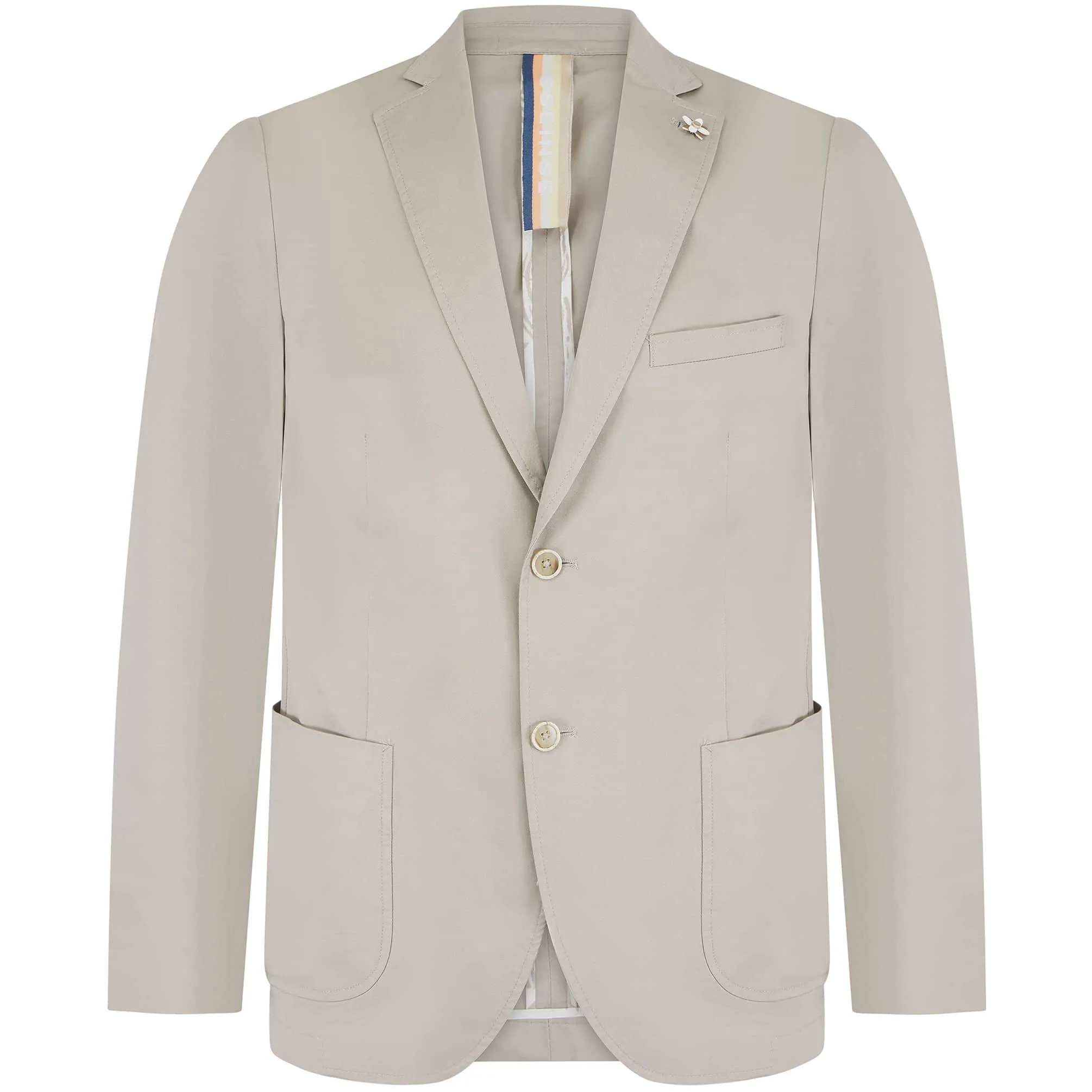 SSEINSE FLORAL LAPEL LINEN FITTED BLAZER