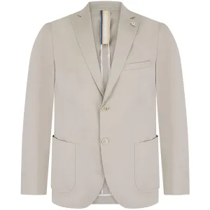 SSEINSE FLORAL LAPEL LINEN FITTED BLAZER
