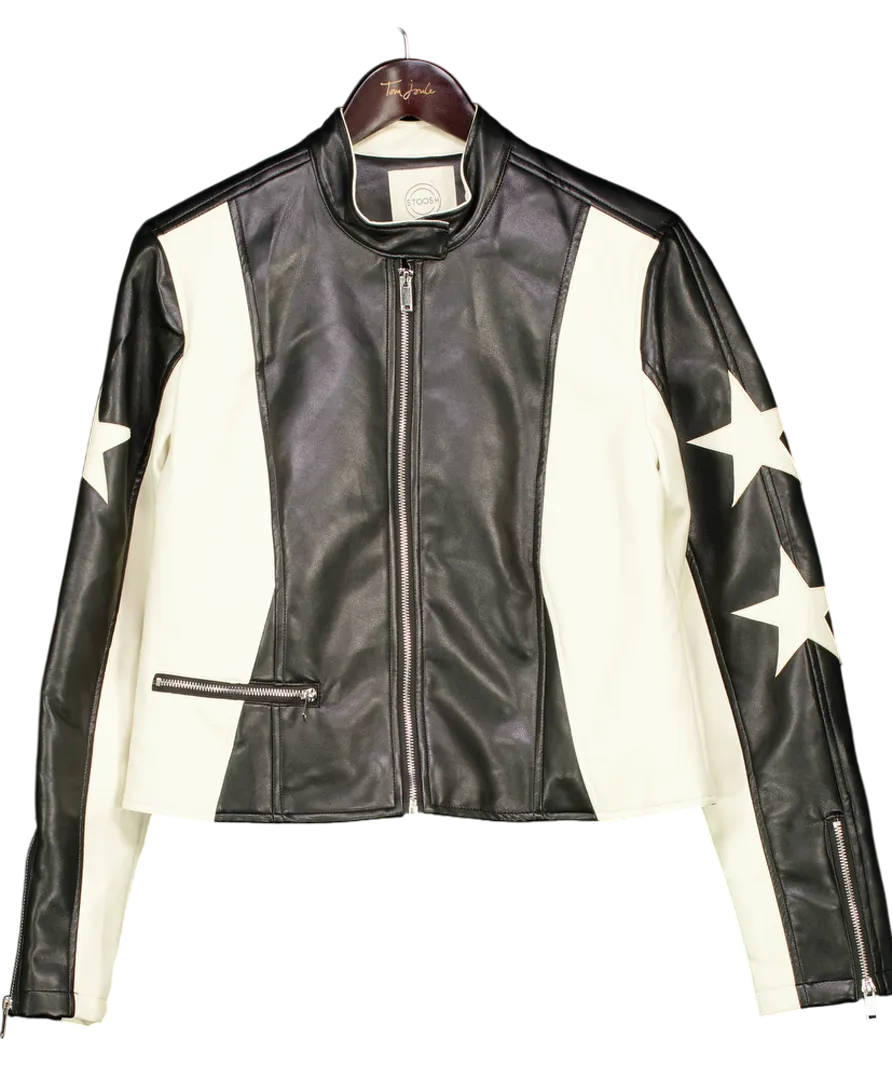 Stoosh Black Faux Leather Jacket UK M