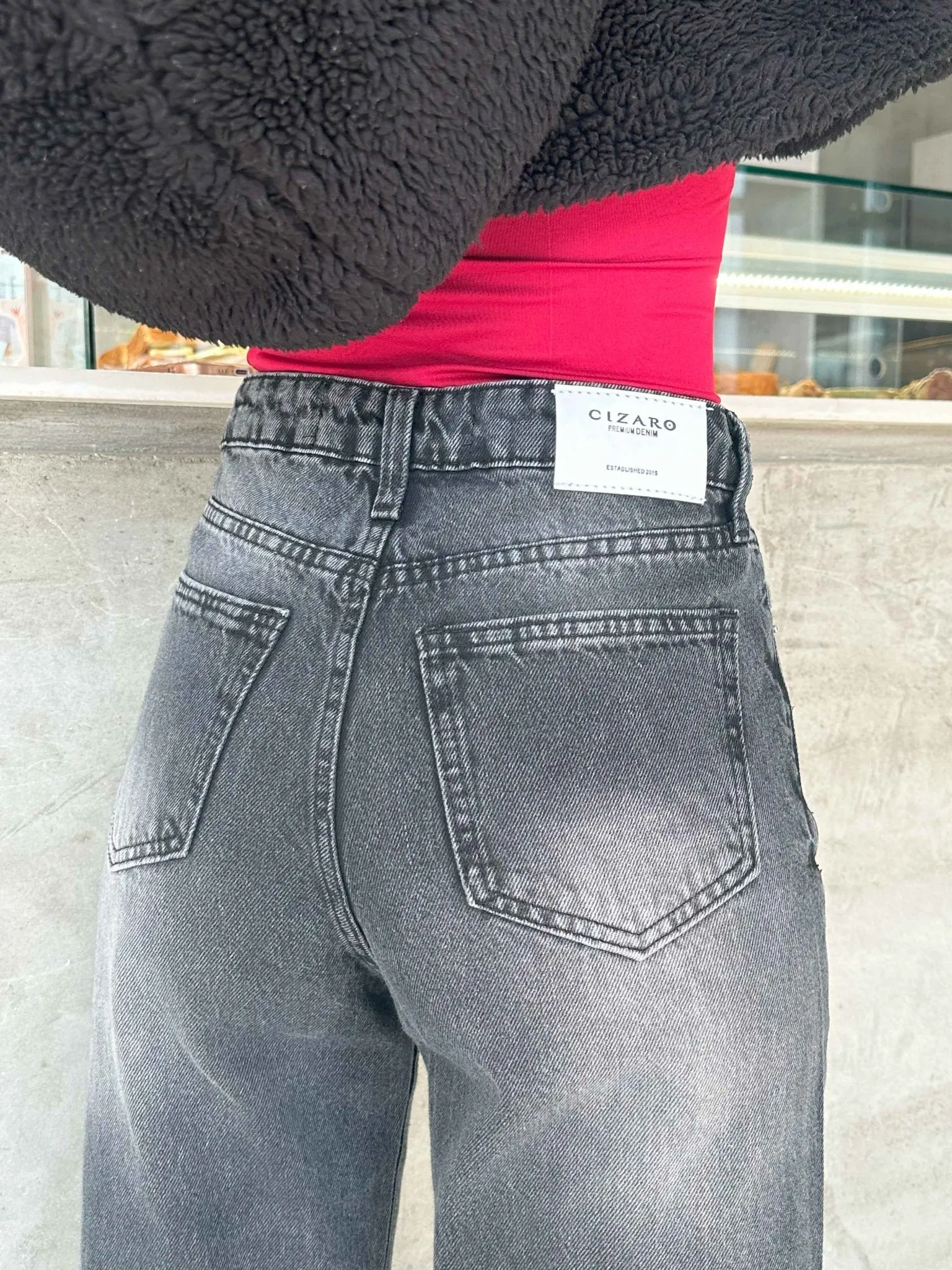 Straight Leg - Faded Grey Jeans.