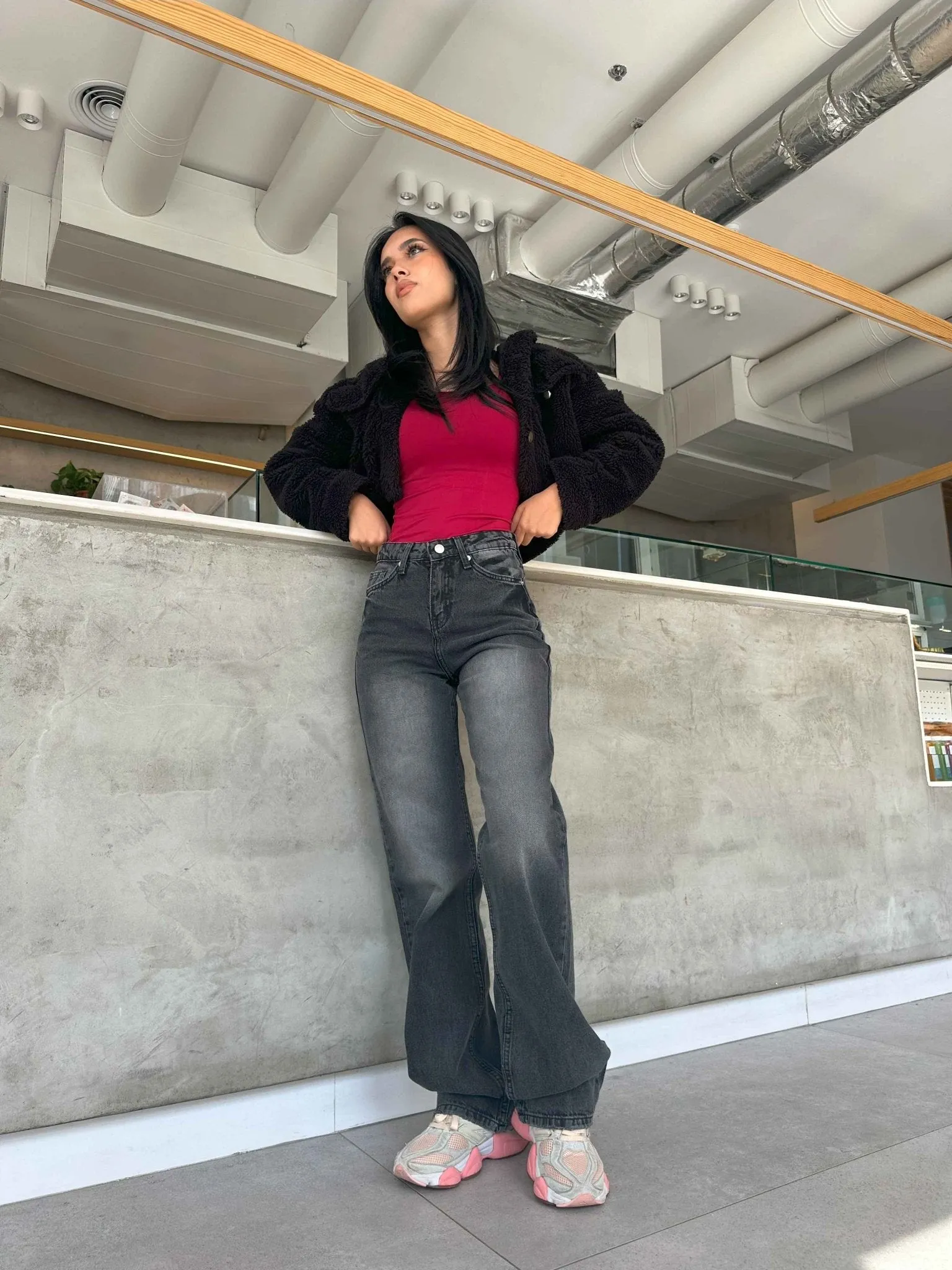 Straight Leg - Faded Grey Jeans.
