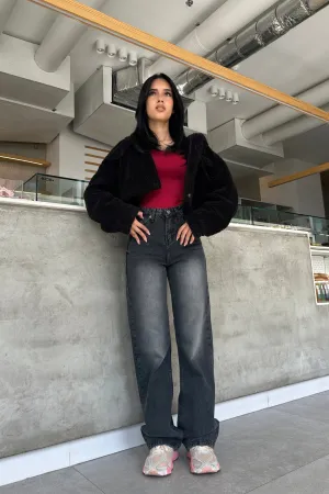 Straight Leg - Faded Grey Jeans.