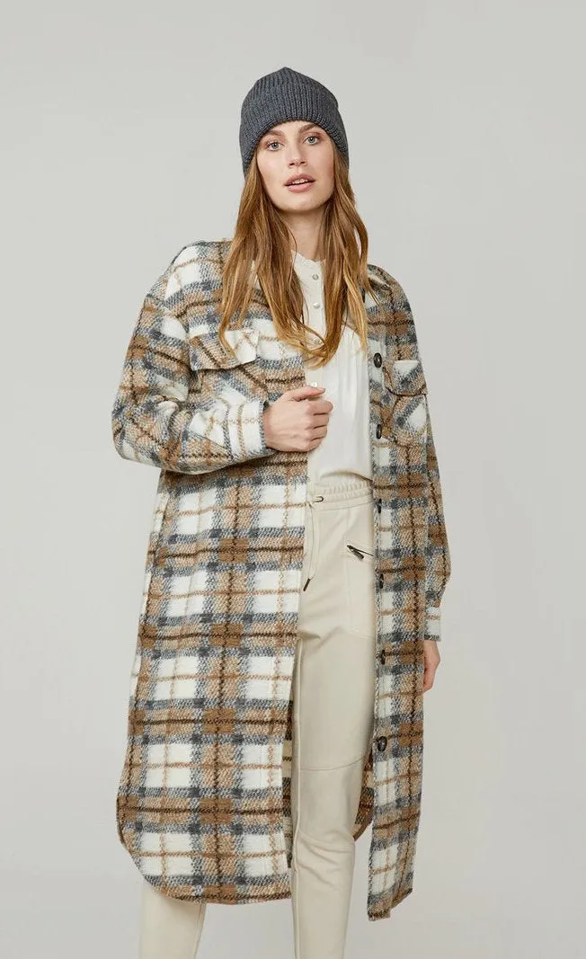Summum Long Checked Jacket