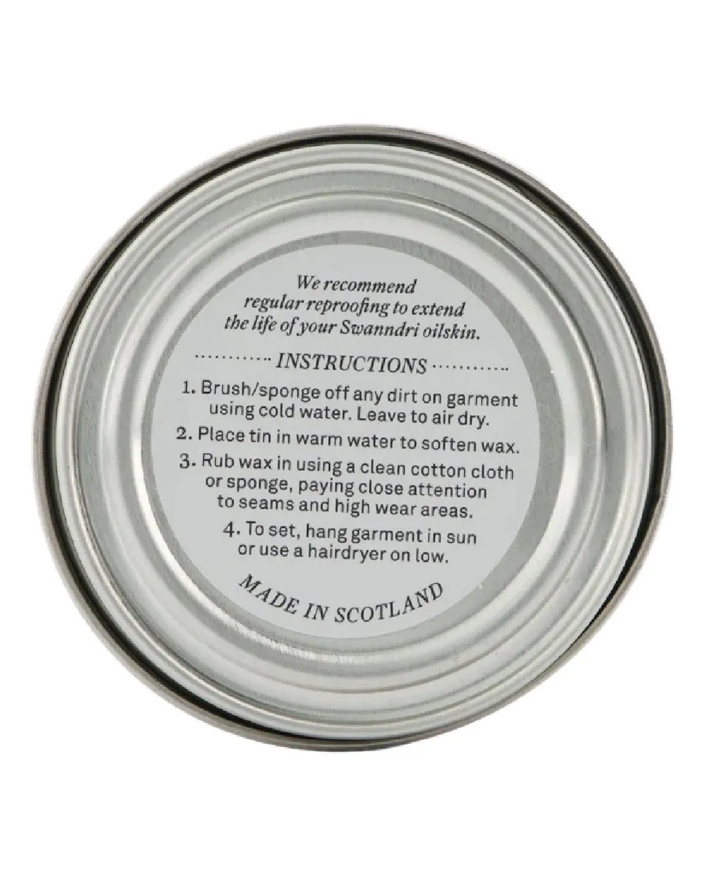 Swanndri Wax Tin For Re-Proofing Oilskin Vest And Jackets