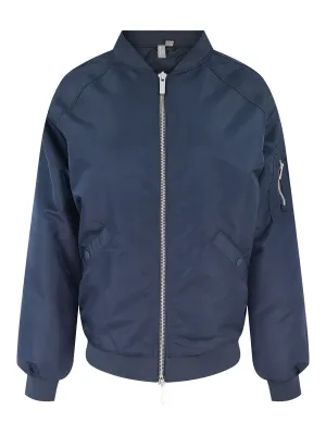 Sweaty Betty City Longline Bomber Jacket in Navy Blue