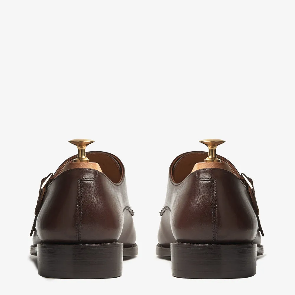 Tallin Burnt Brown Triple Monk Shoes