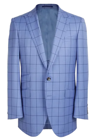 The Arnold Jacket - Cavanni Sky Blue/Navy Windowpane