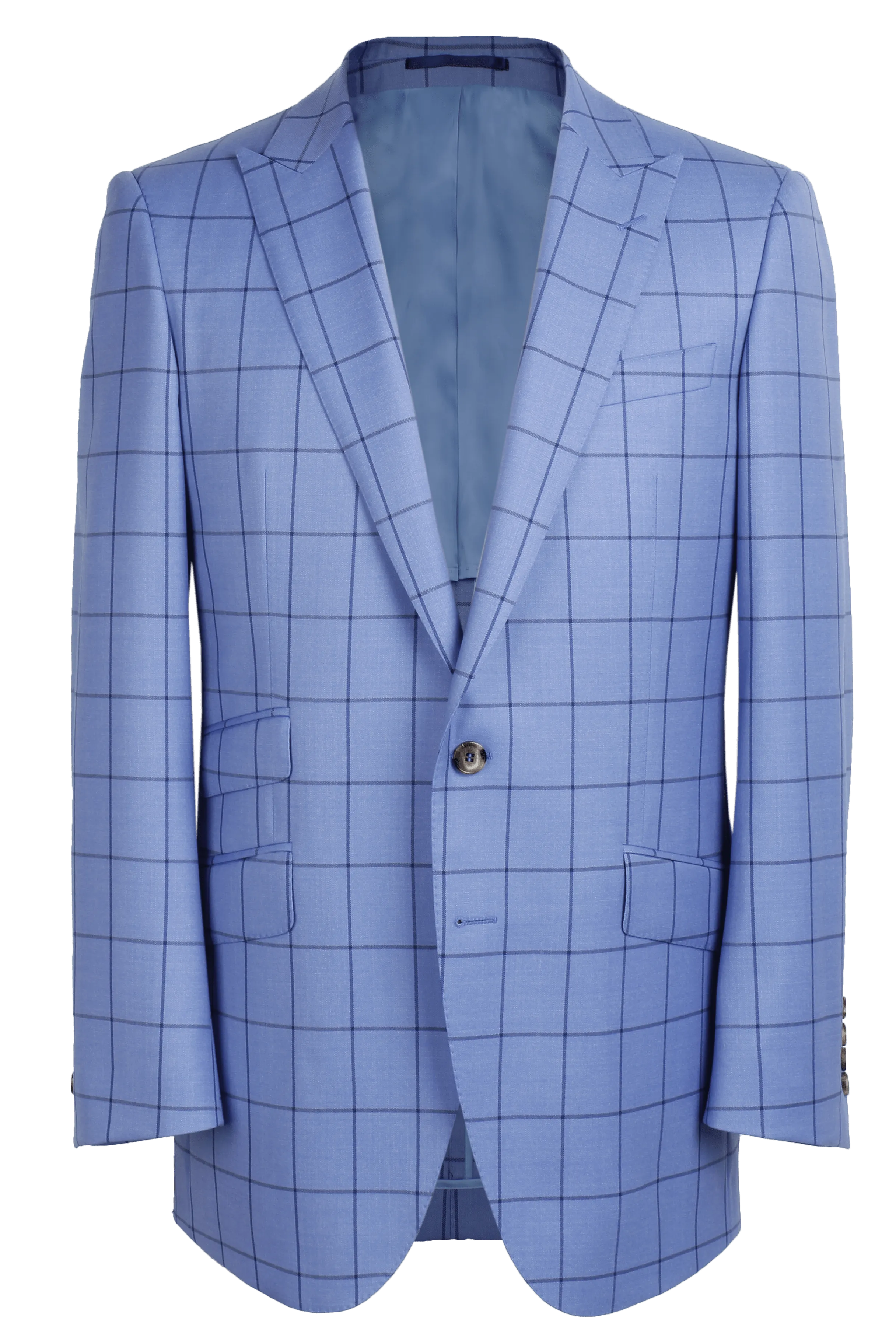 The Arnold Jacket - Cavanni Sky Blue/Navy Windowpane