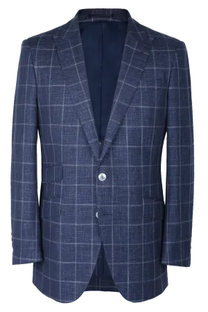 The Arnold Jacket - Marzoni Navy/Chalk Windowpane
