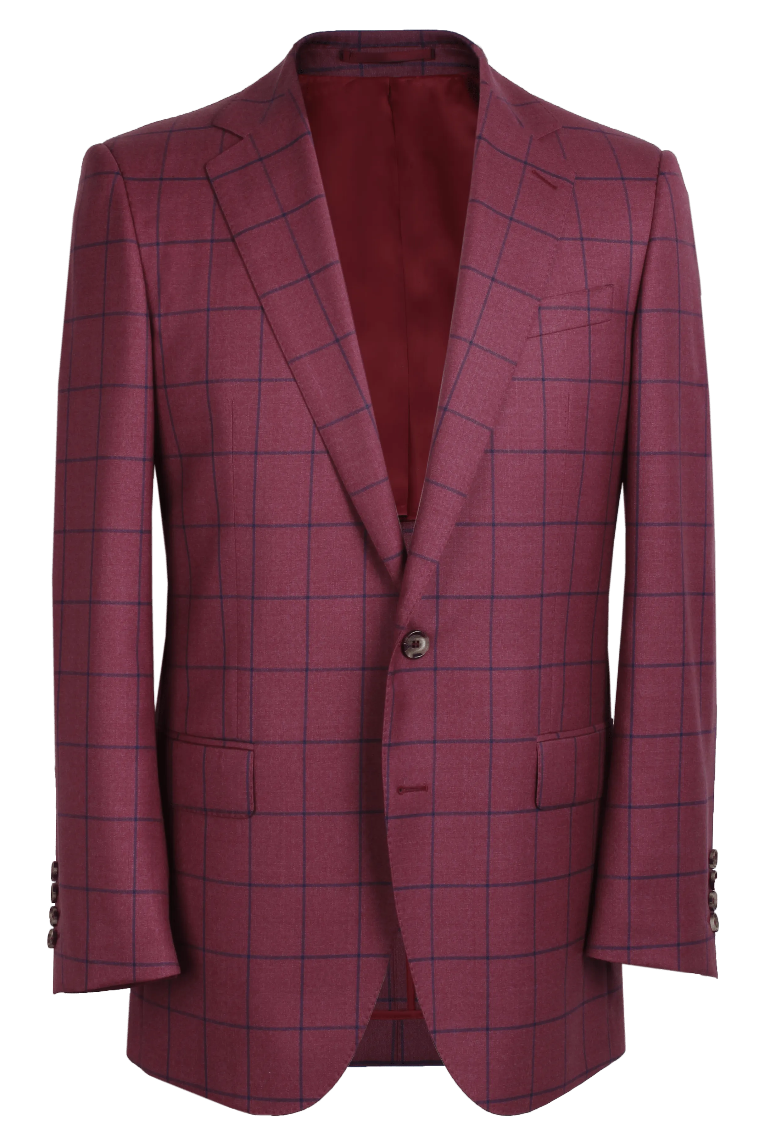 The Byron Jacket - Cavanni Raspberry/Navy Windowpane