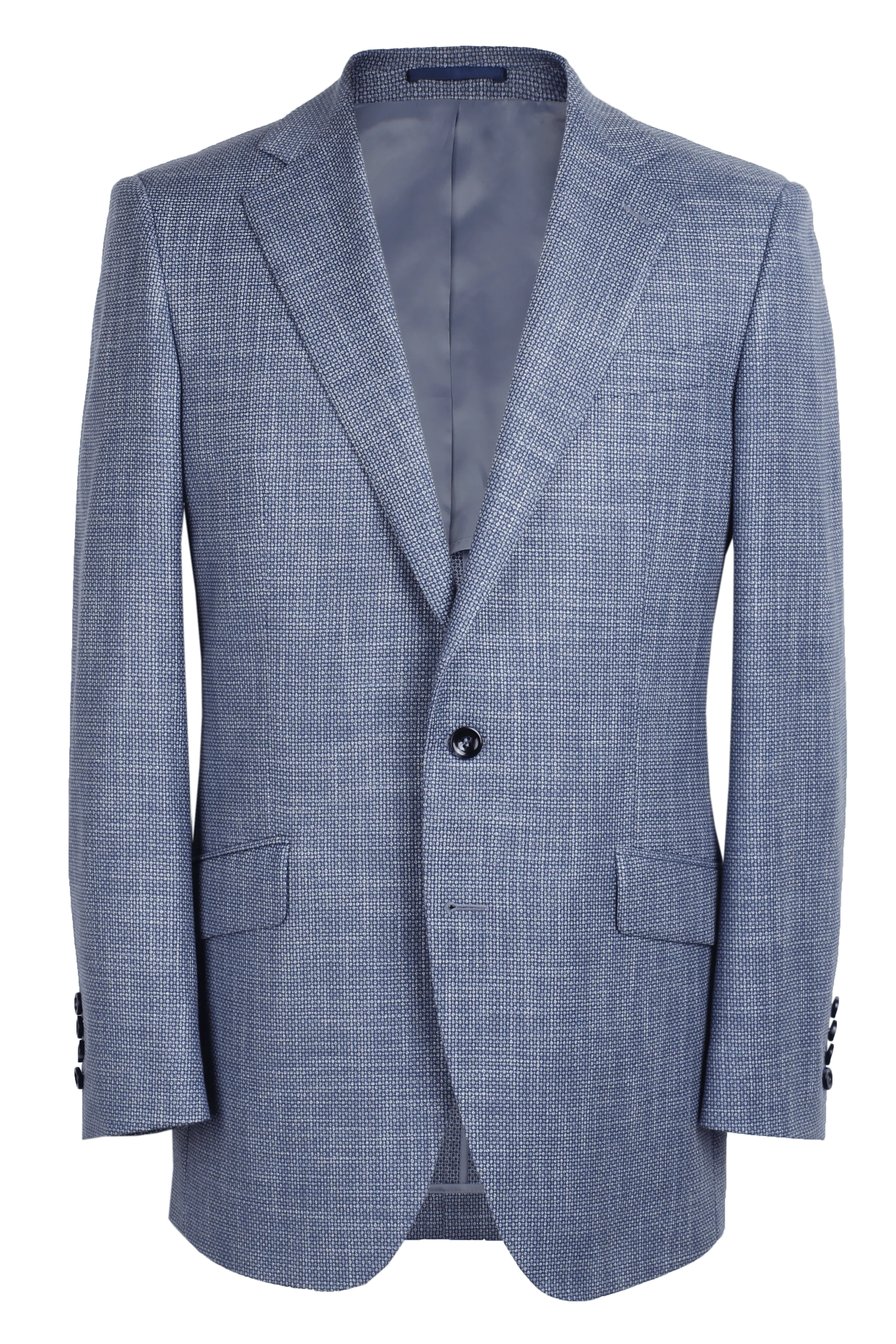 The Byron Jacket - Marzoni Blue Textured Dot