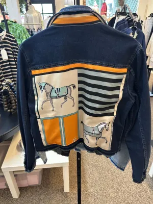 The Dark Denim Jacket - Black and Blue Horse