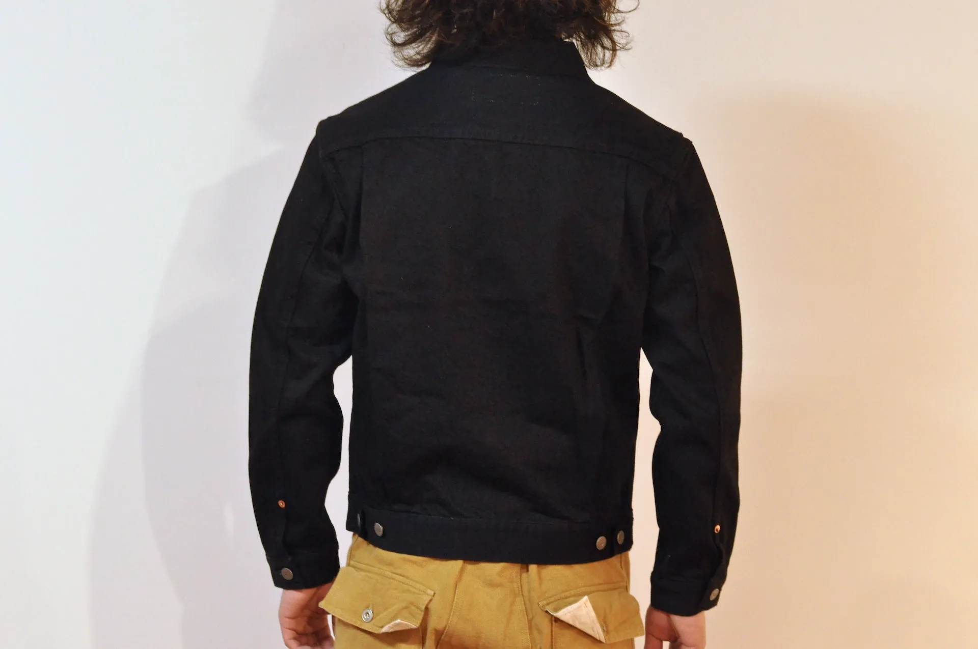 The Flat Head 14.5oz 50s Type 2 Denim Jacket (Black)