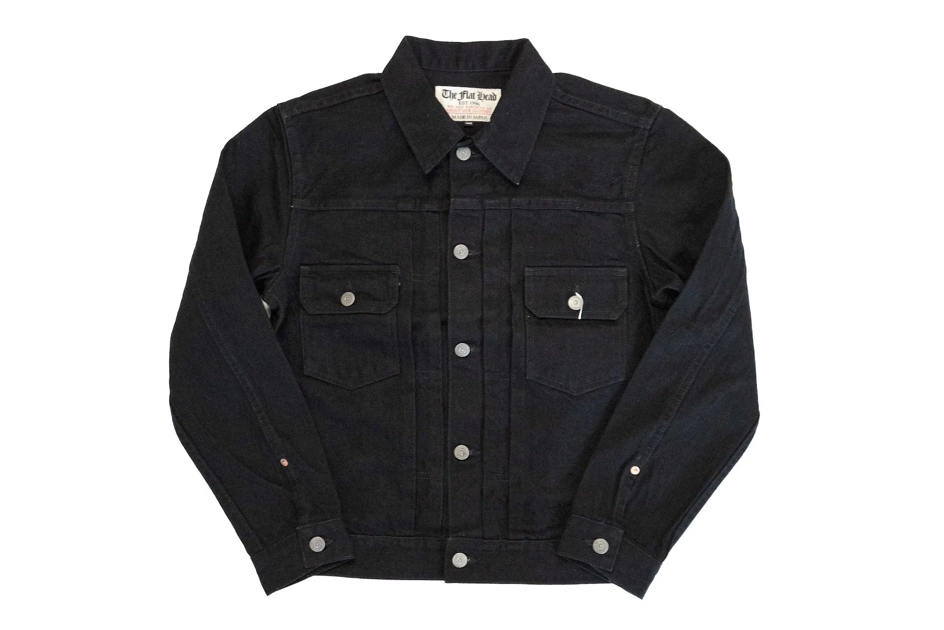 The Flat Head 14.5oz 50s Type 2 Denim Jacket (Black)