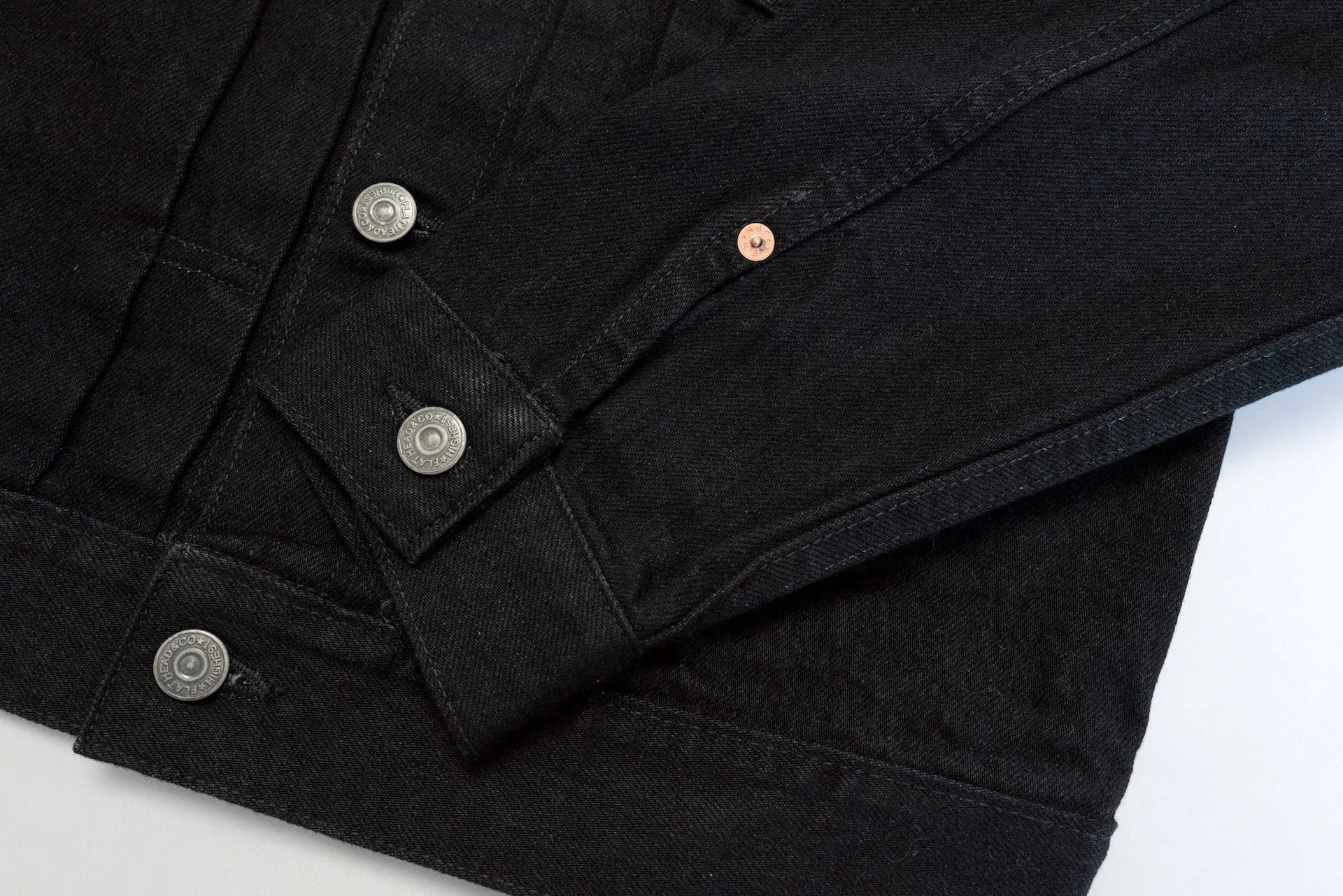 The Flat Head 14.5oz 50s Type 2 Denim Jacket (Black)