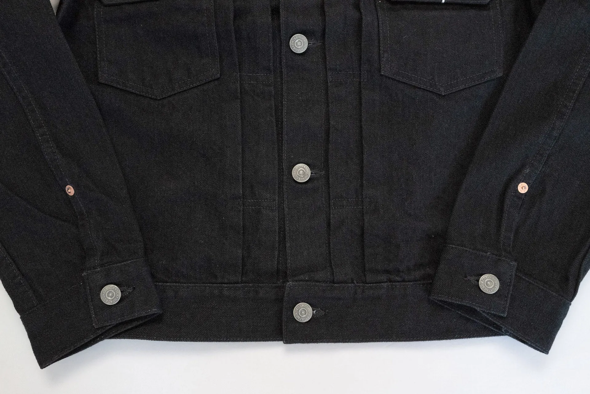 The Flat Head 14.5oz 50s Type 2 Denim Jacket (Black)