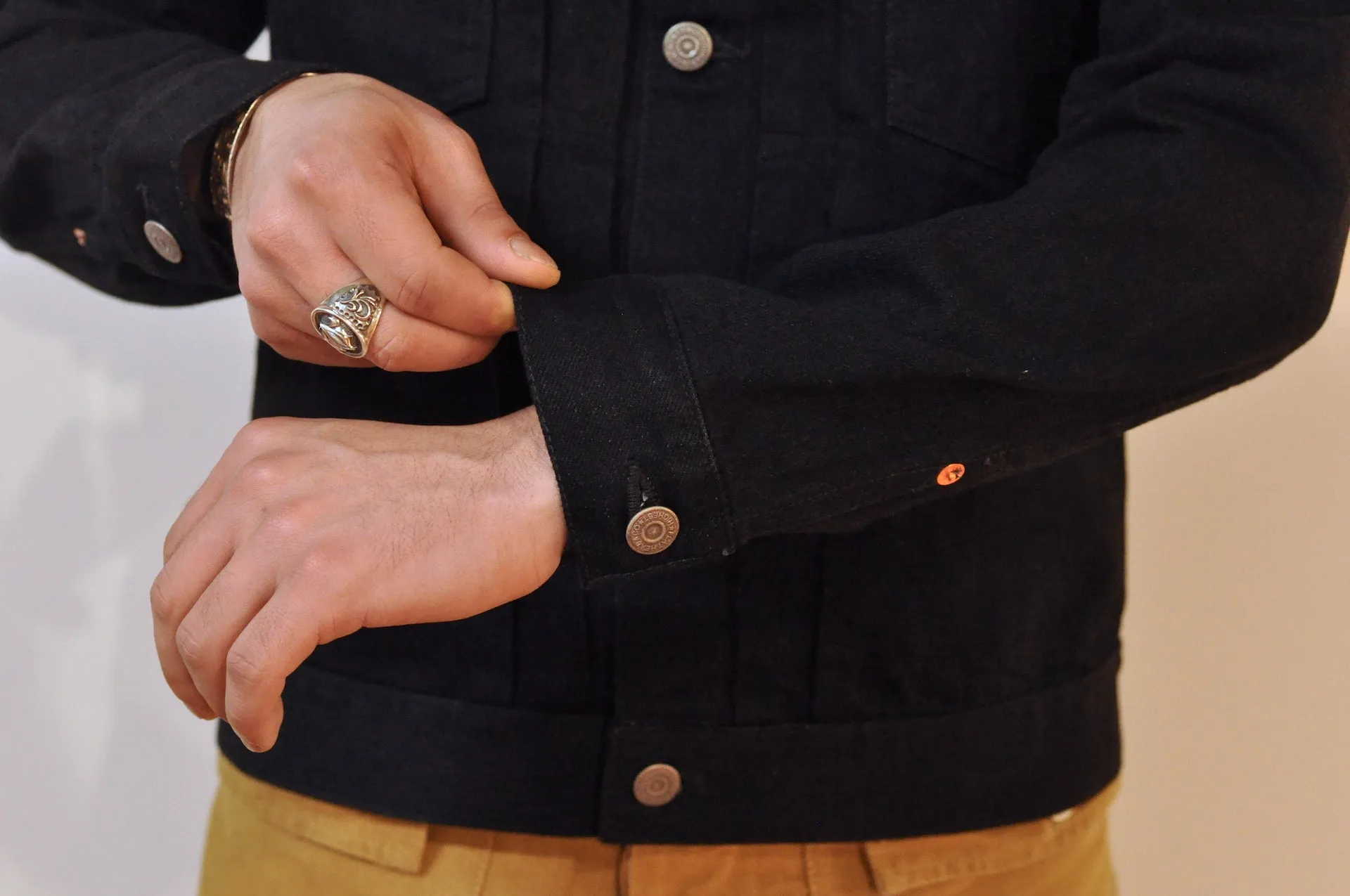 The Flat Head 14.5oz 50s Type 2 Denim Jacket (Black)