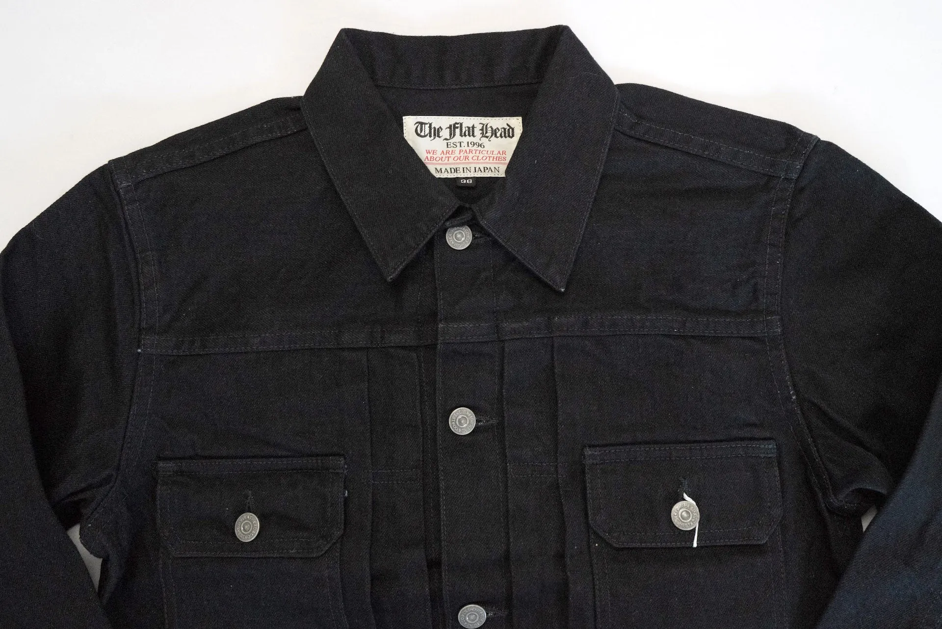 The Flat Head 14.5oz 50s Type 2 Denim Jacket (Black)