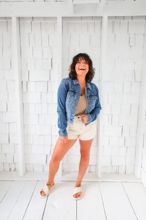The Julia Cropped Denim Jacket - Capitalized