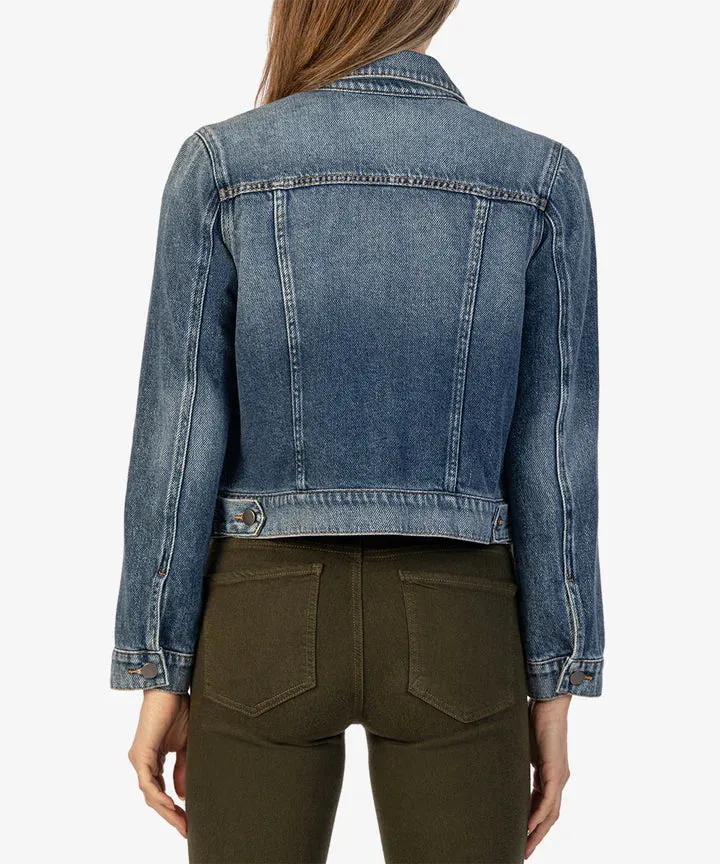 The Julia Cropped Denim Jacket - Capitalized