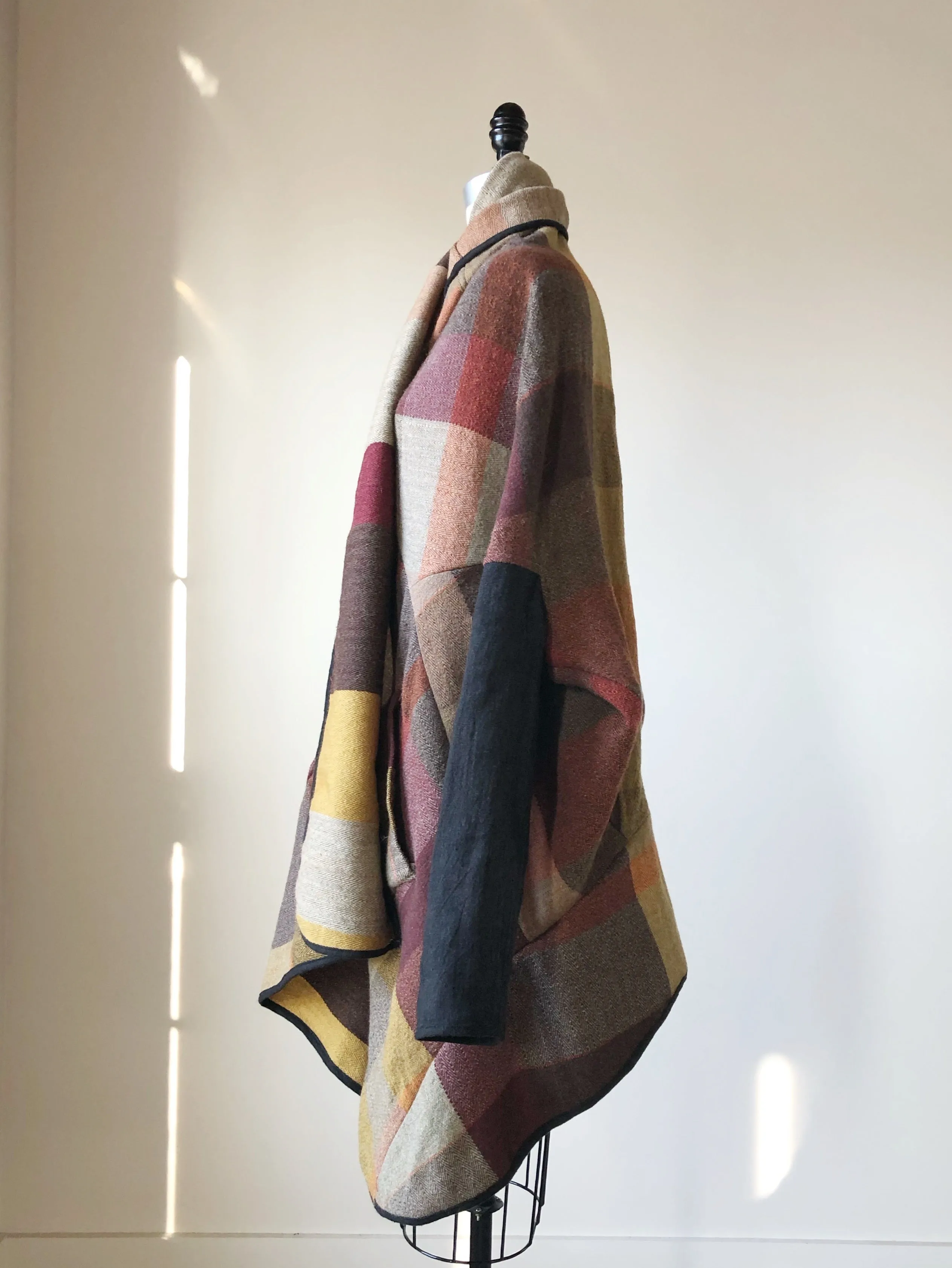 thistle hill wool and cotton herringbone flannel cocoon wrap