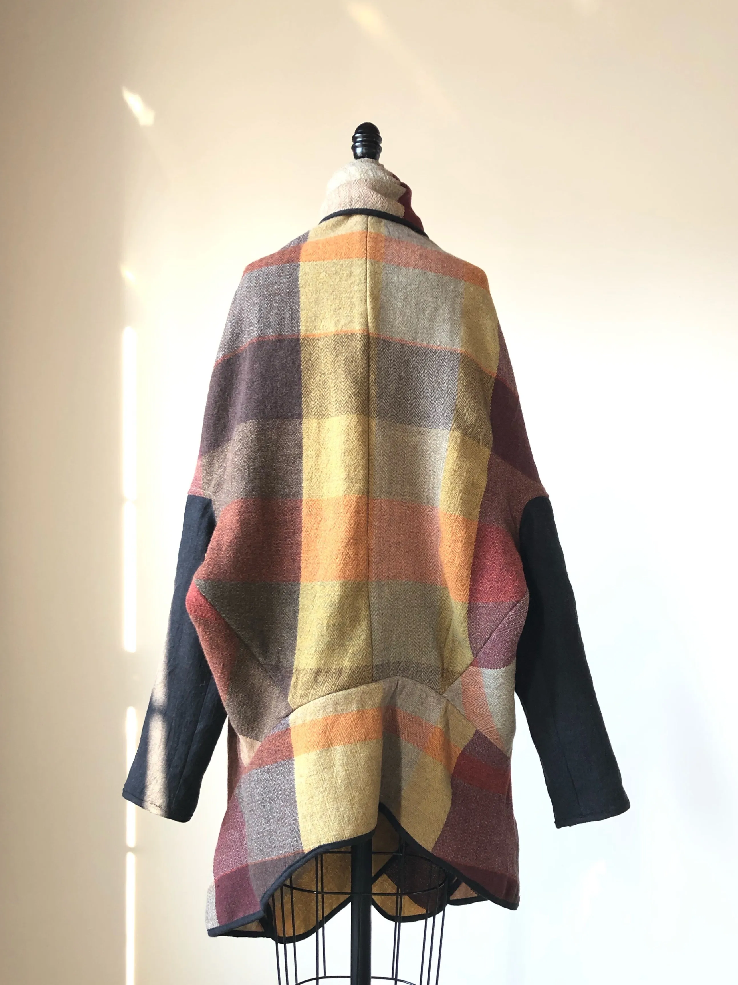 thistle hill wool and cotton herringbone flannel cocoon wrap