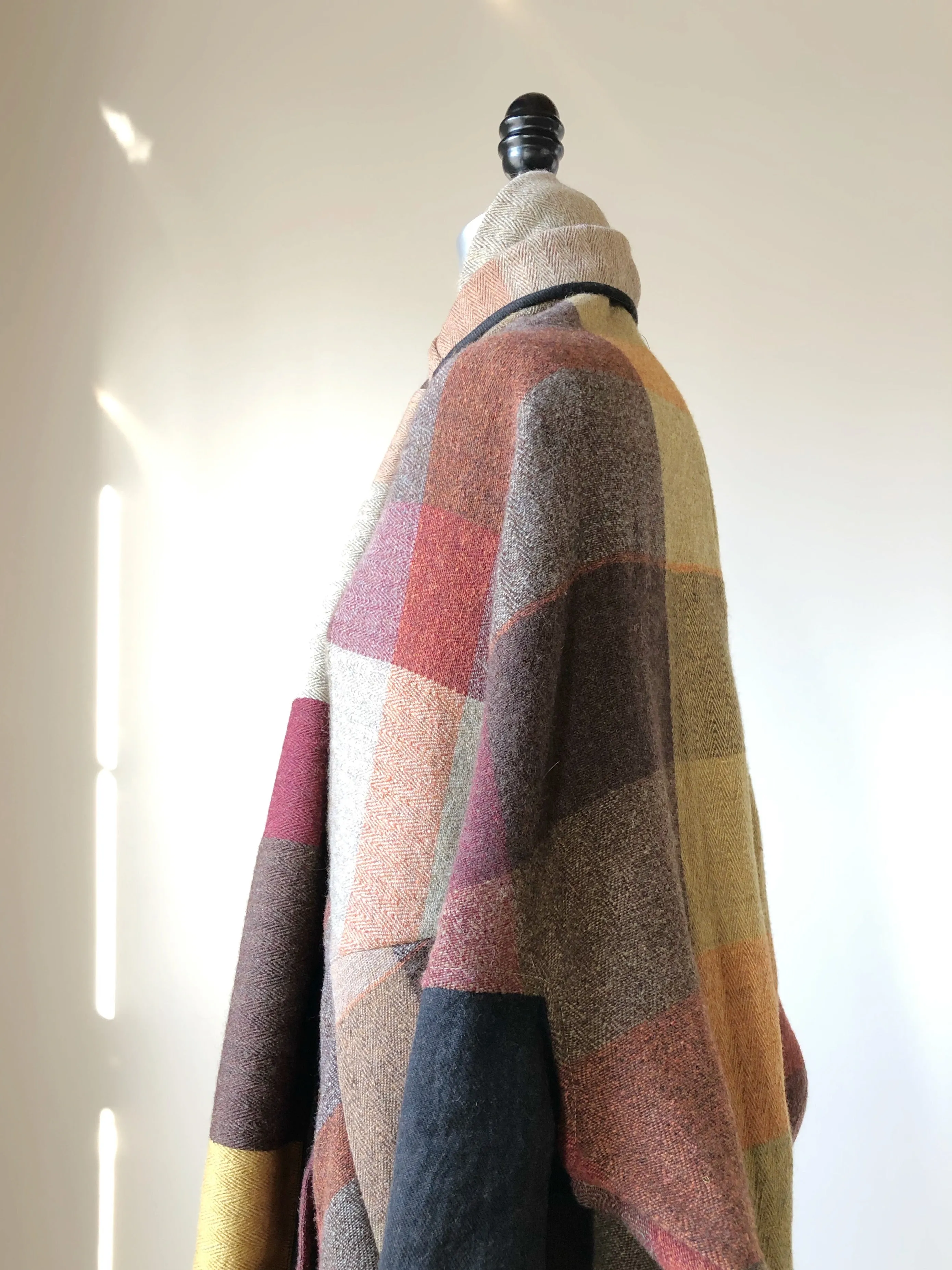 thistle hill wool and cotton herringbone flannel cocoon wrap