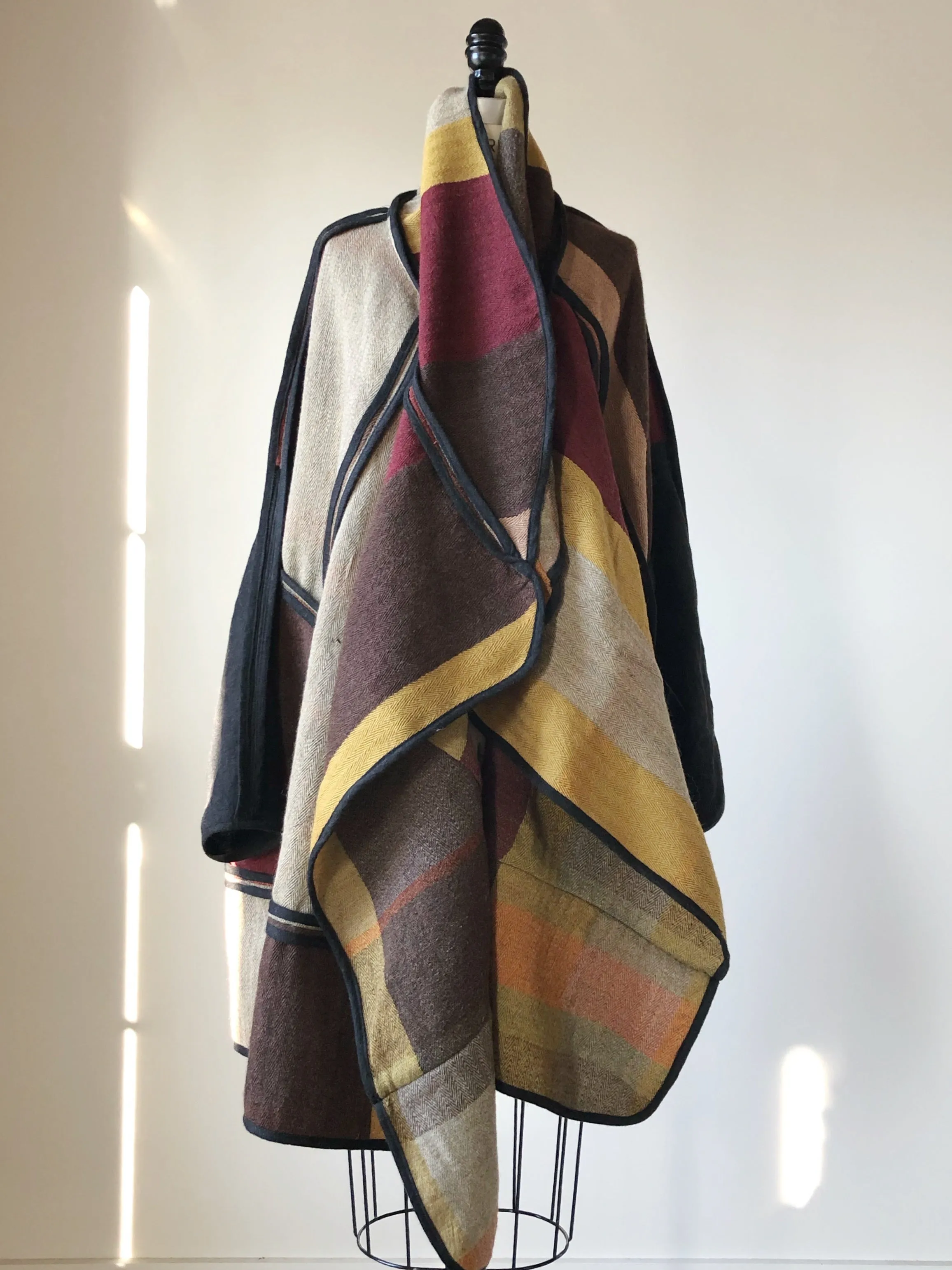 thistle hill wool and cotton herringbone flannel cocoon wrap