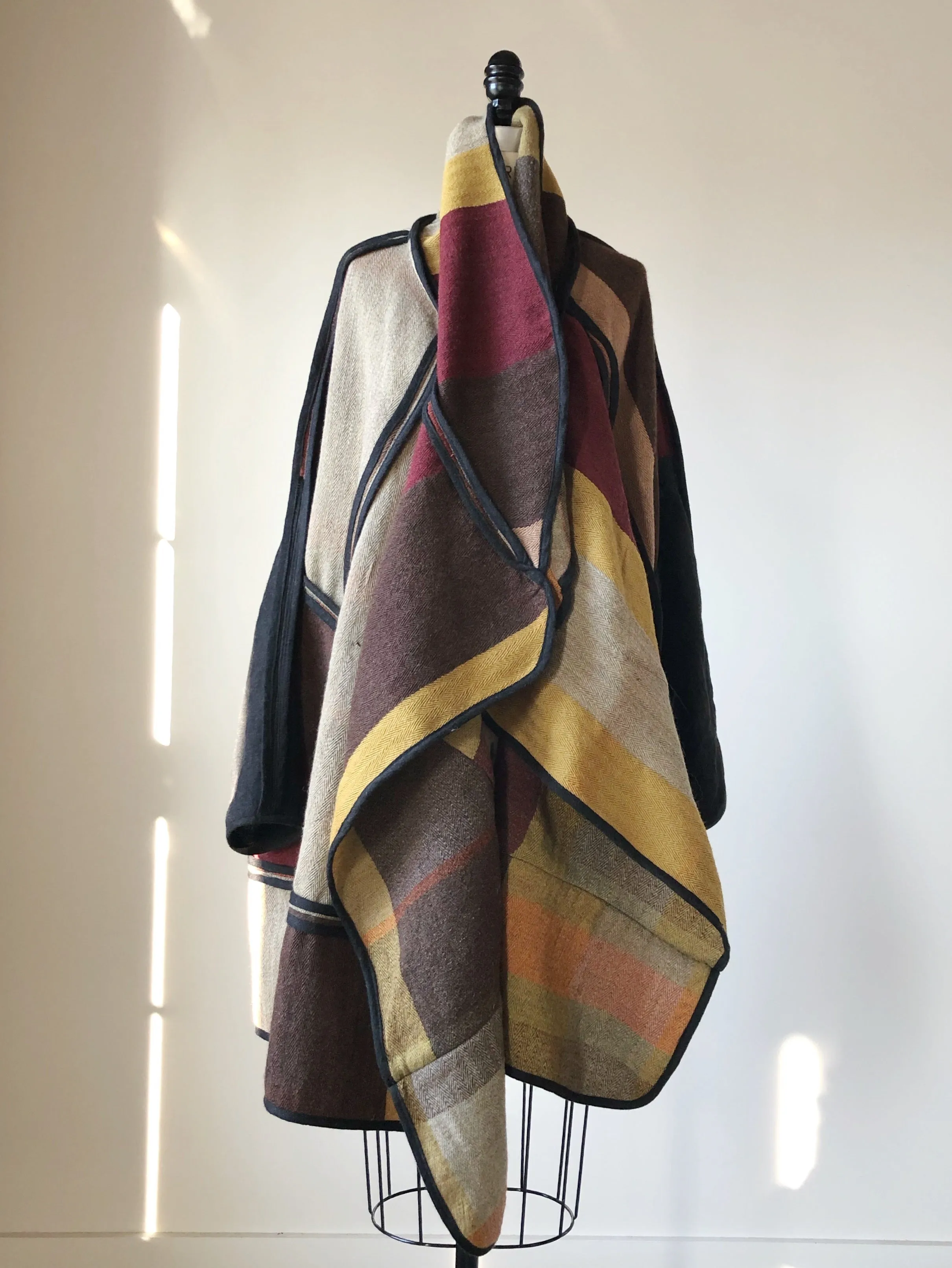 thistle hill wool and cotton herringbone flannel cocoon wrap