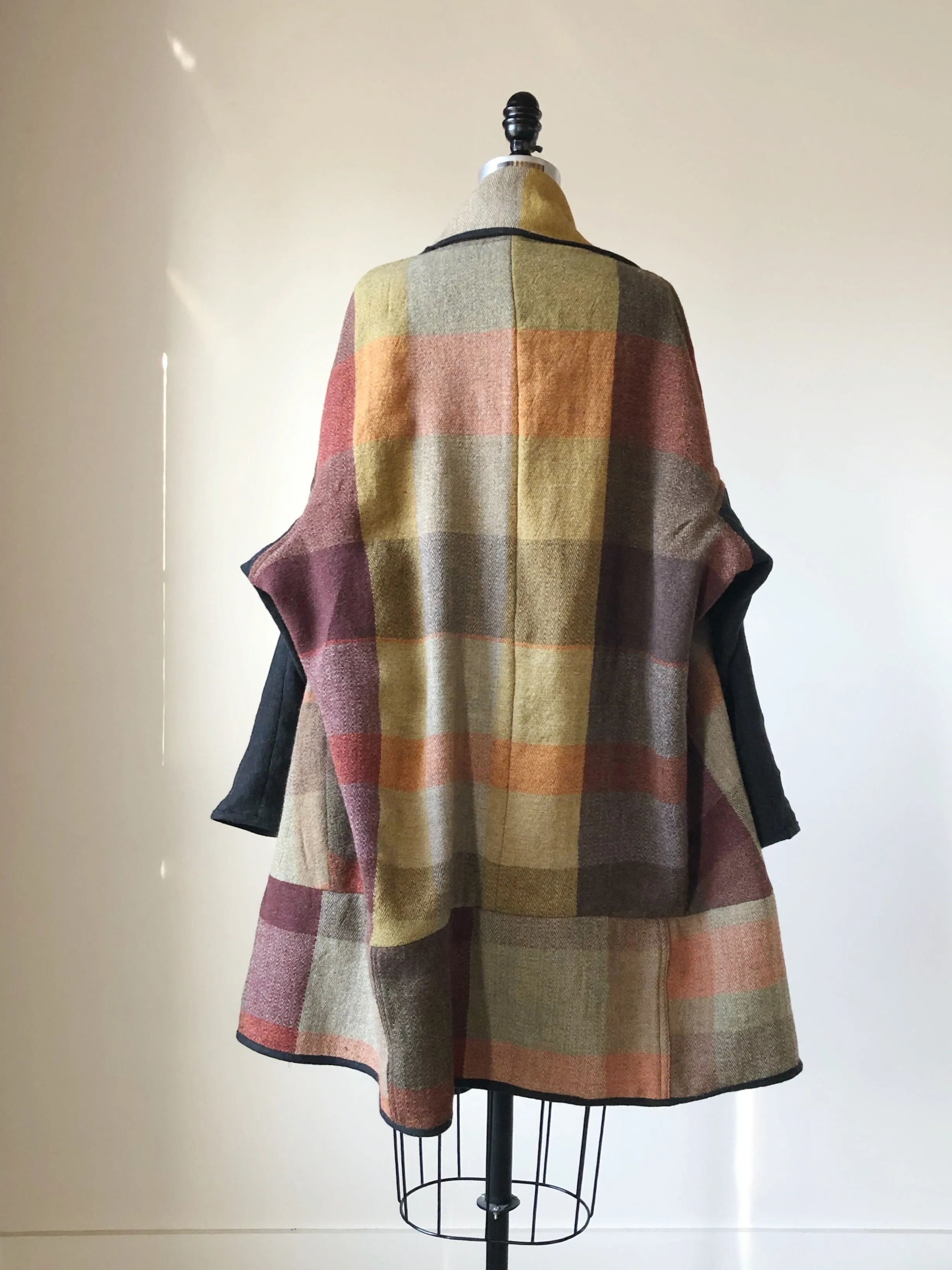 thistle hill wool and cotton herringbone flannel cocoon wrap
