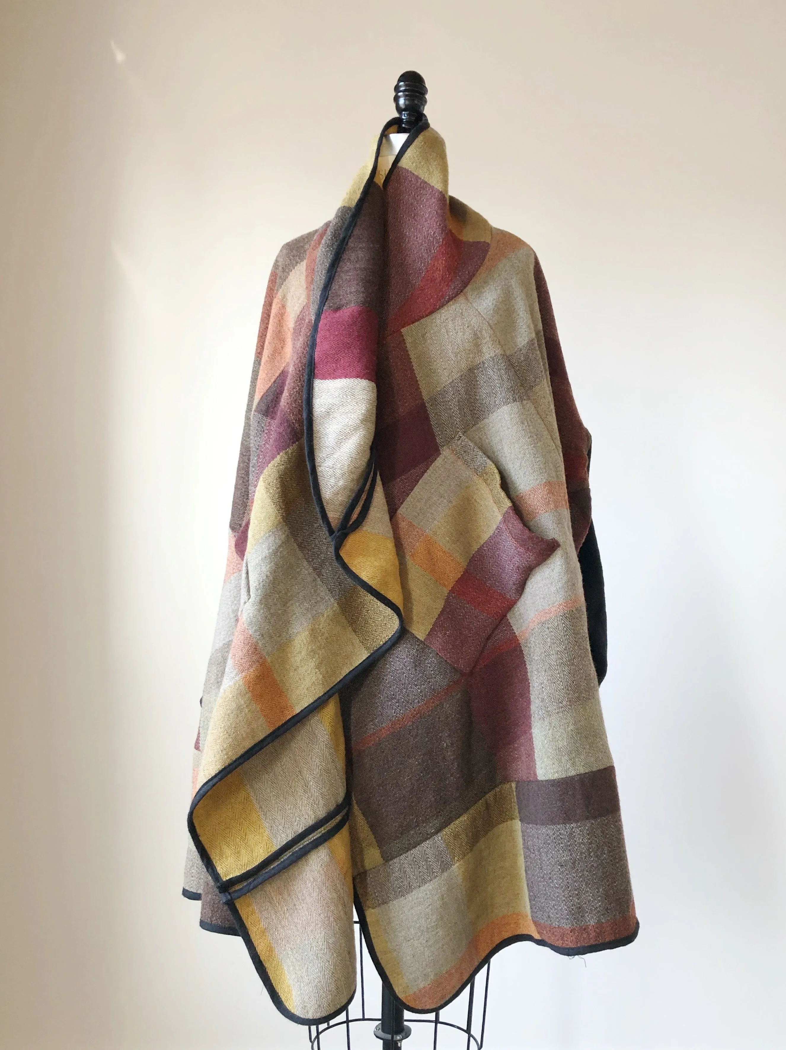 thistle hill wool and cotton herringbone flannel cocoon wrap