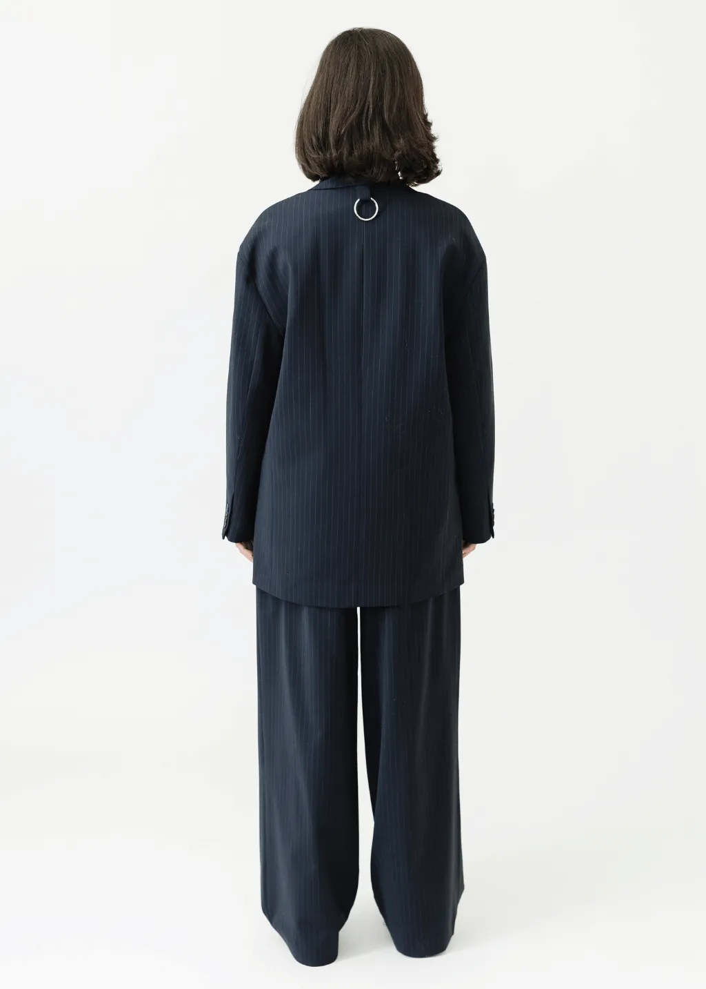 Tibi Dominic Pinstripe Detached Lapel Liam Blazer