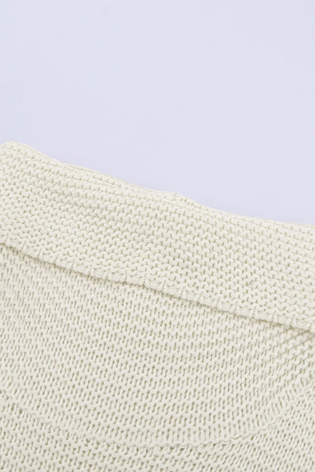 Turtleneck Splicing Chunky Knit Pullover Sweater