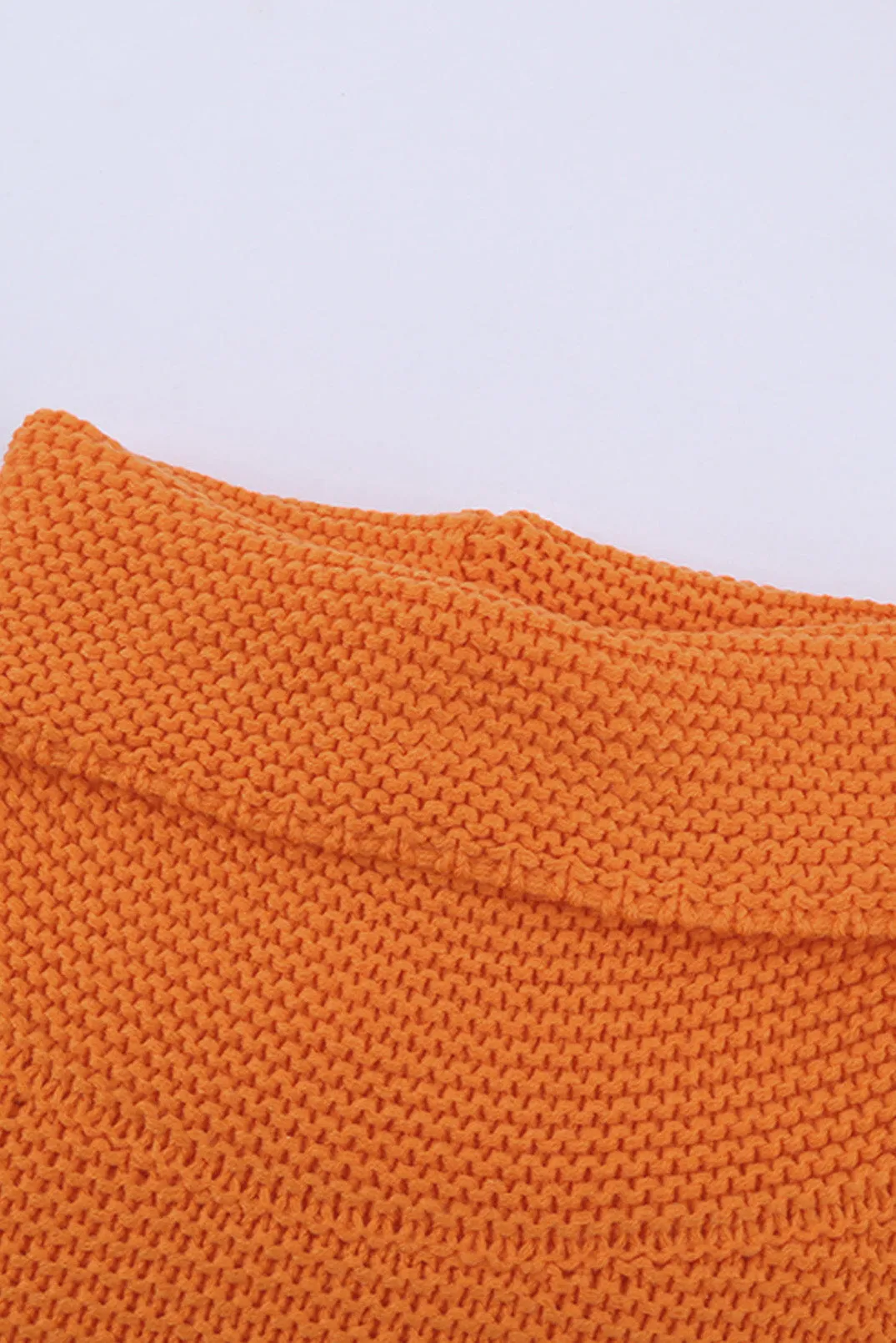 Turtleneck Splicing Chunky Knit Pullover Sweater