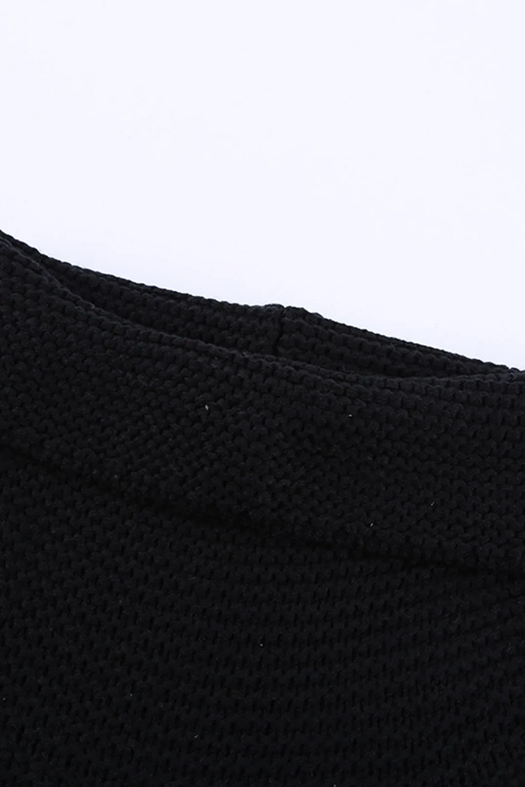 Turtleneck Splicing Chunky Knit Pullover Sweater