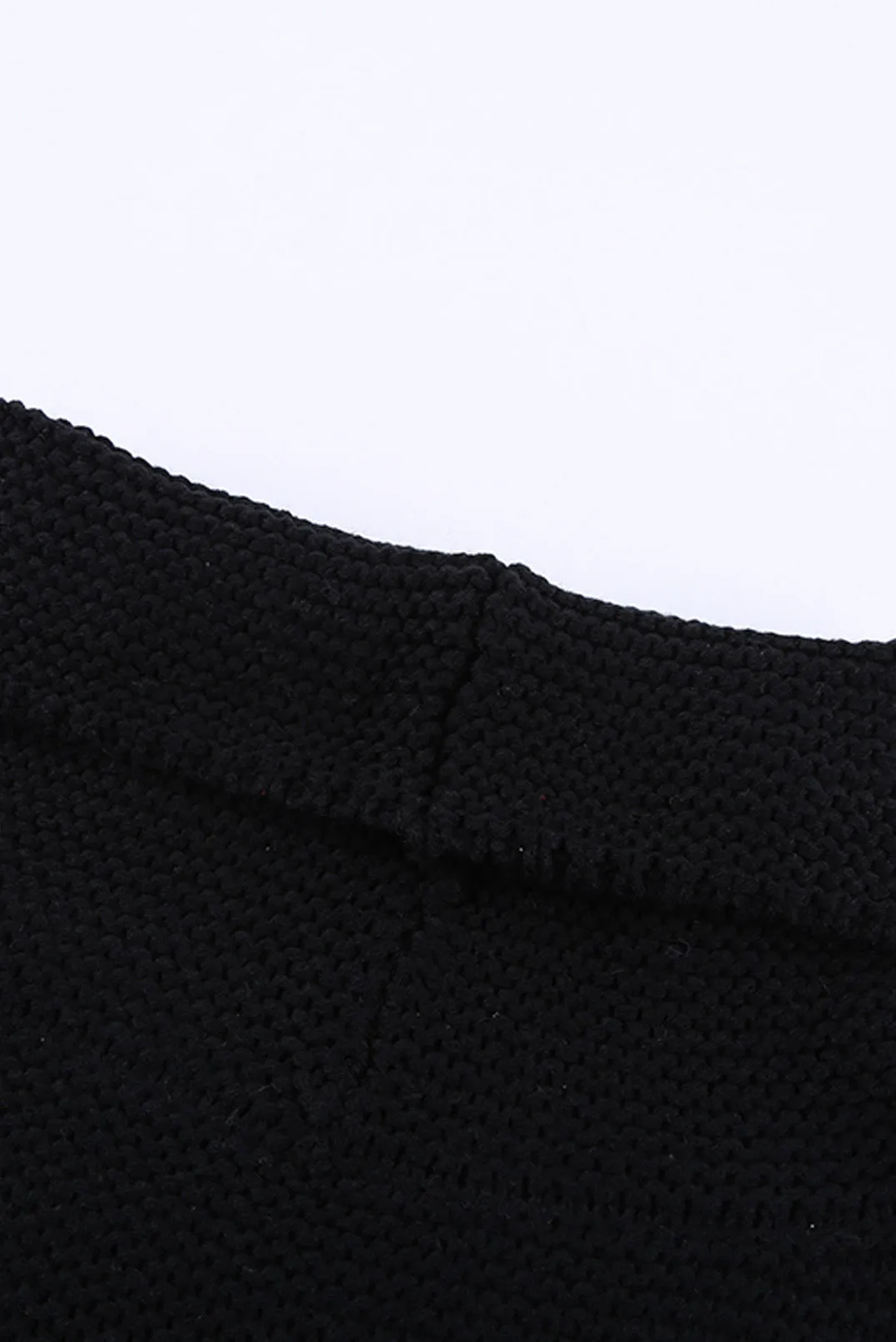 Turtleneck Splicing Chunky Knit Pullover Sweater