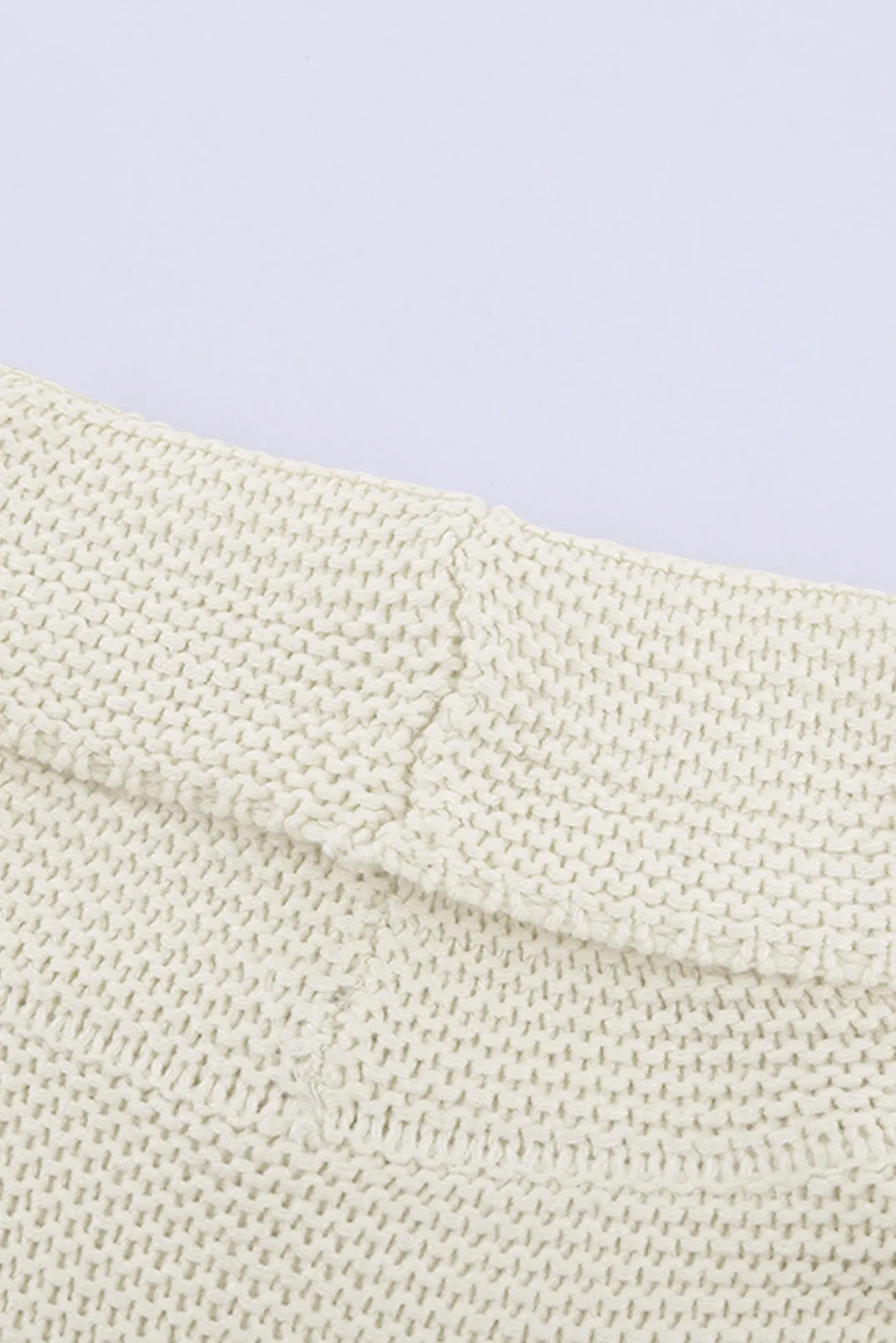 Turtleneck Splicing Chunky Knit Pullover Sweater