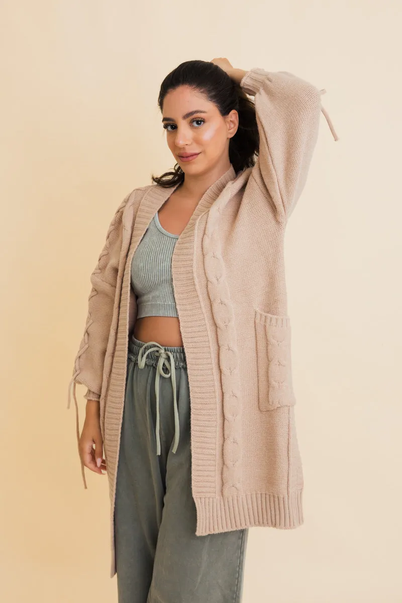 Twisted Cozy Cable Knit Cardigan- 2 colors