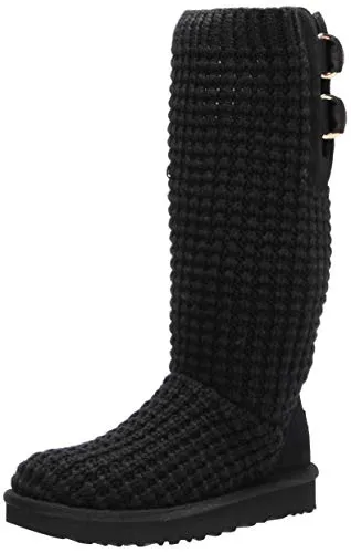 UGG womens Classic Solene Tall Fashion Boot, Black, 9 US