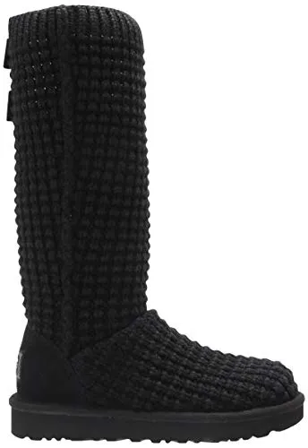 UGG womens Classic Solene Tall Fashion Boot, Black, 9 US