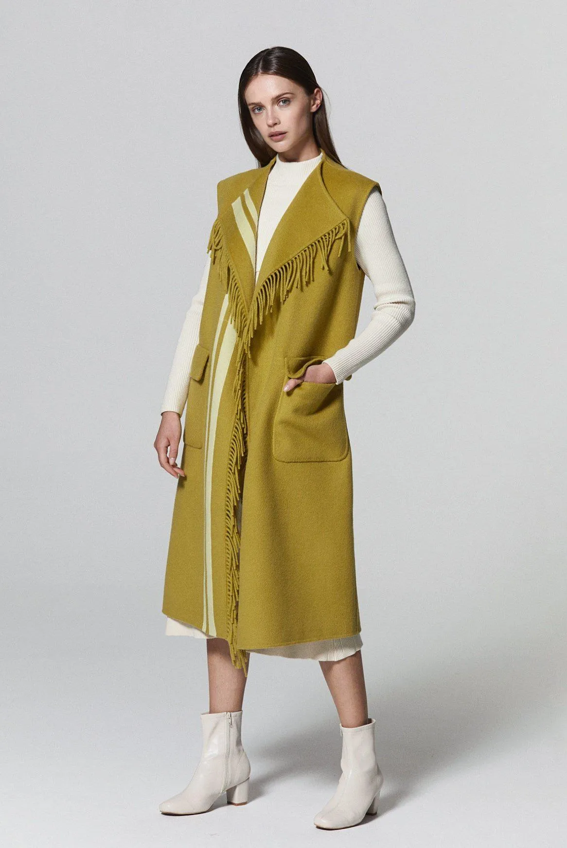 Upper East Fringed Wool Vest