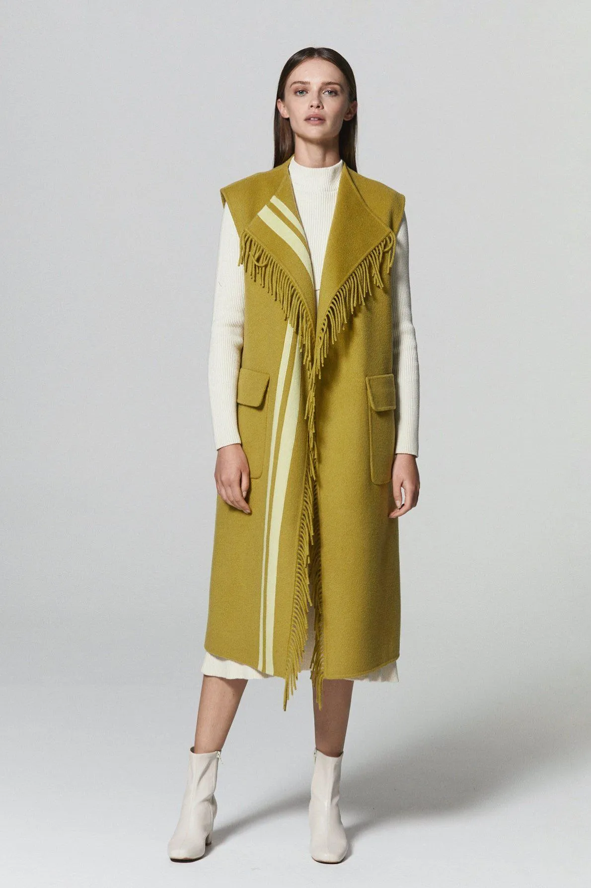 Upper East Fringed Wool Vest