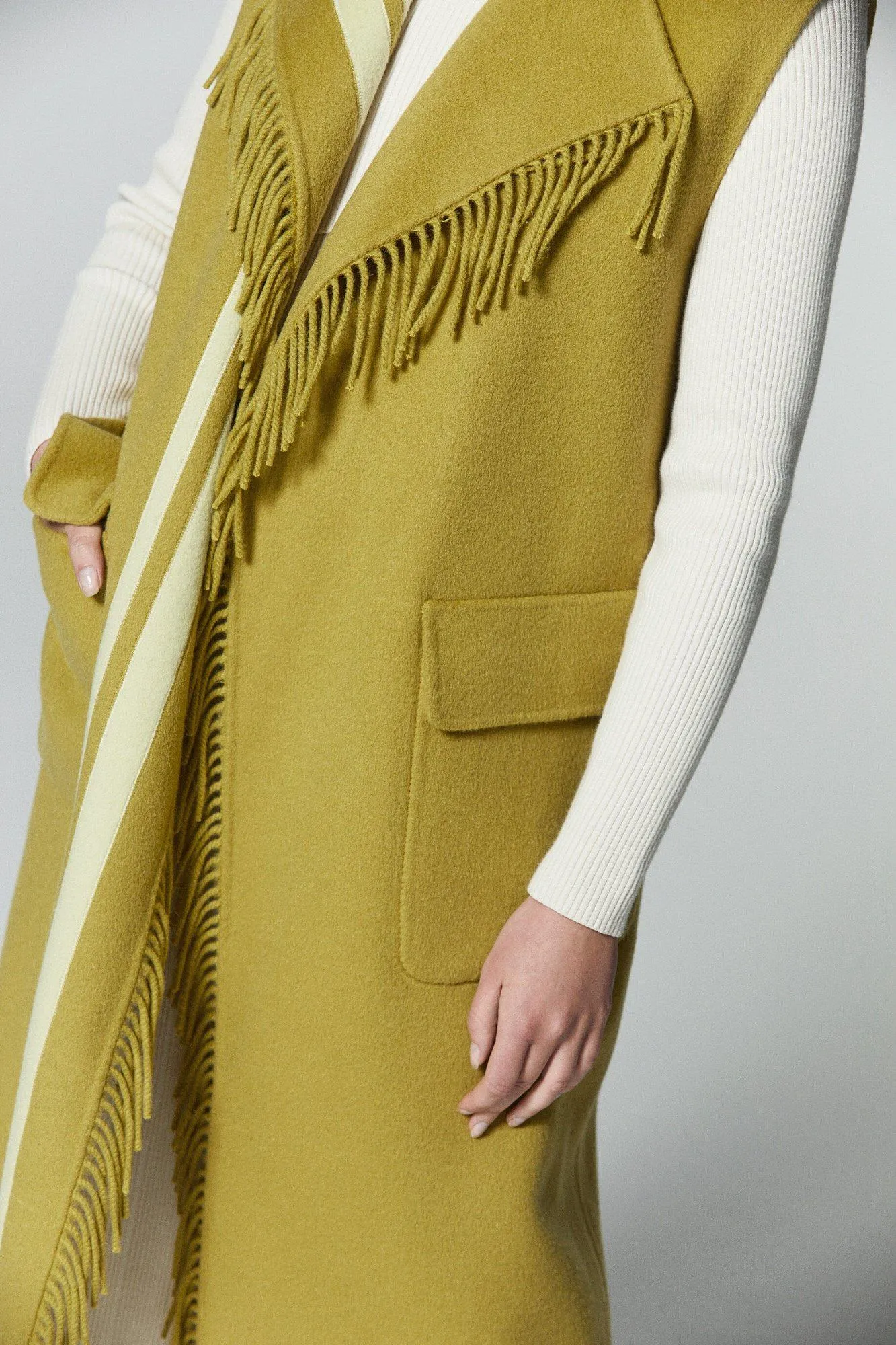Upper East Fringed Wool Vest