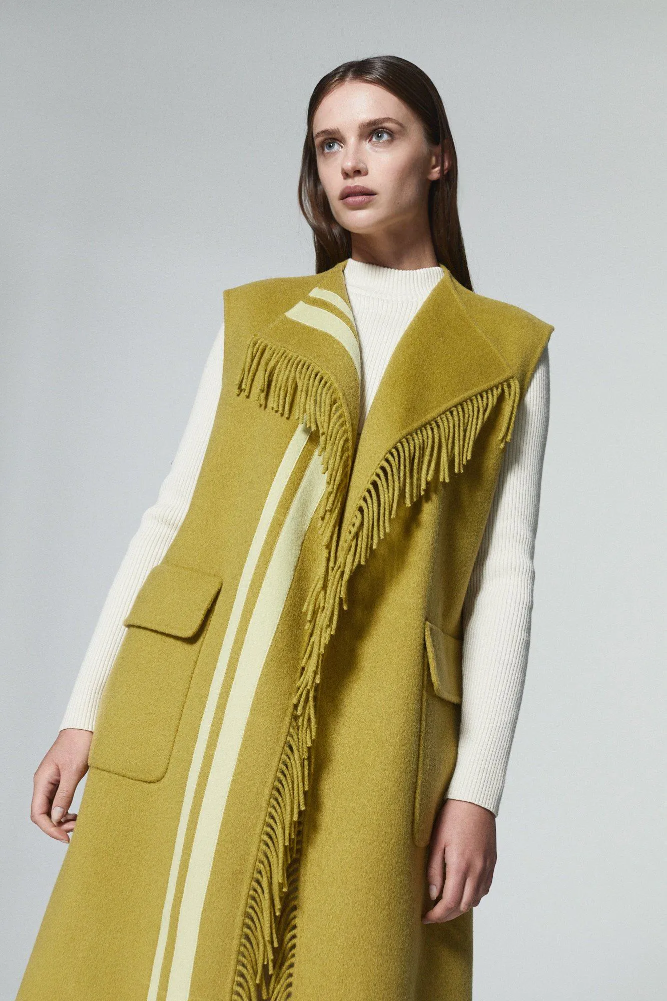 Upper East Fringed Wool Vest