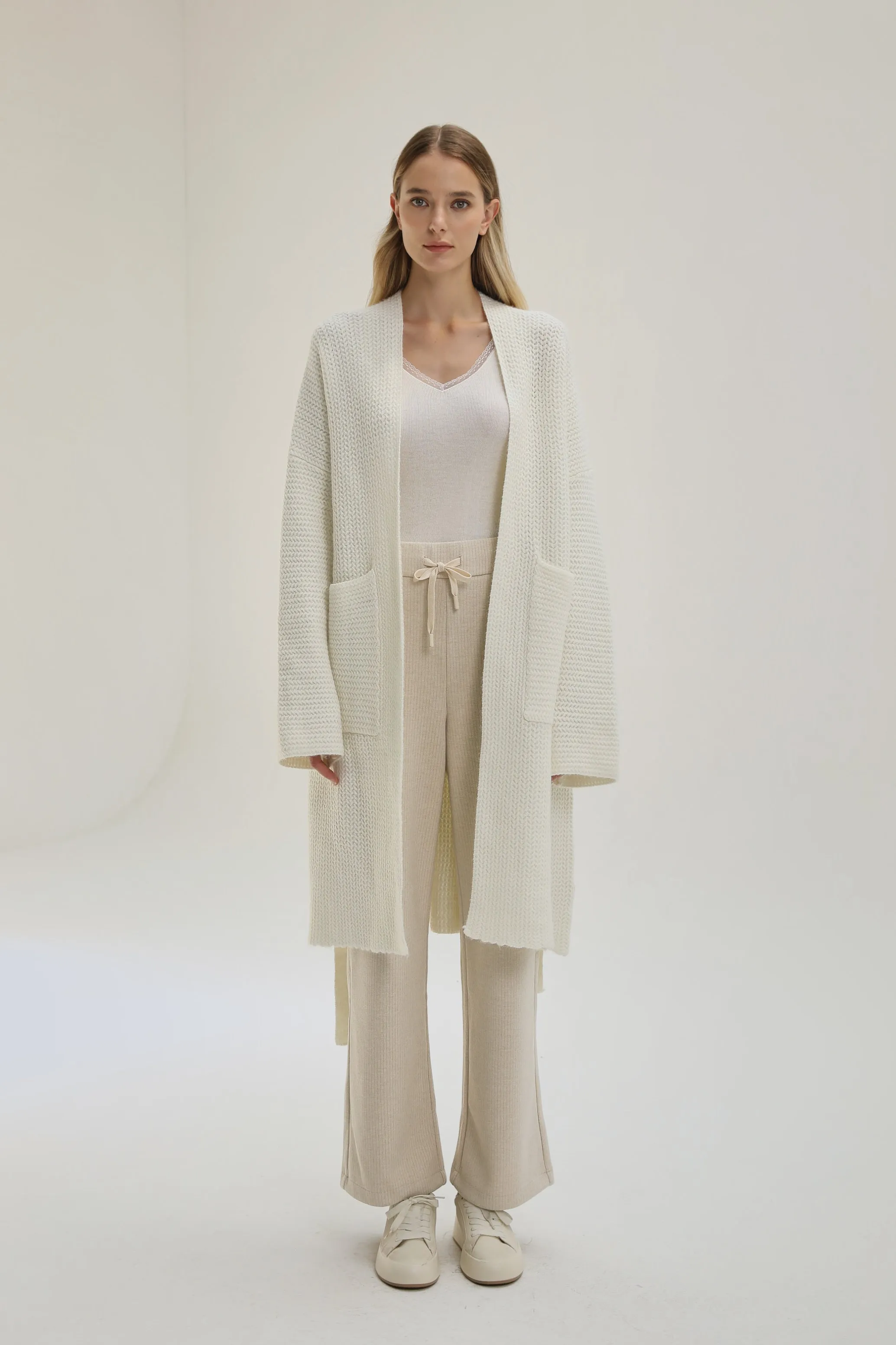 Upscale Wool Blend Knit Cardigan