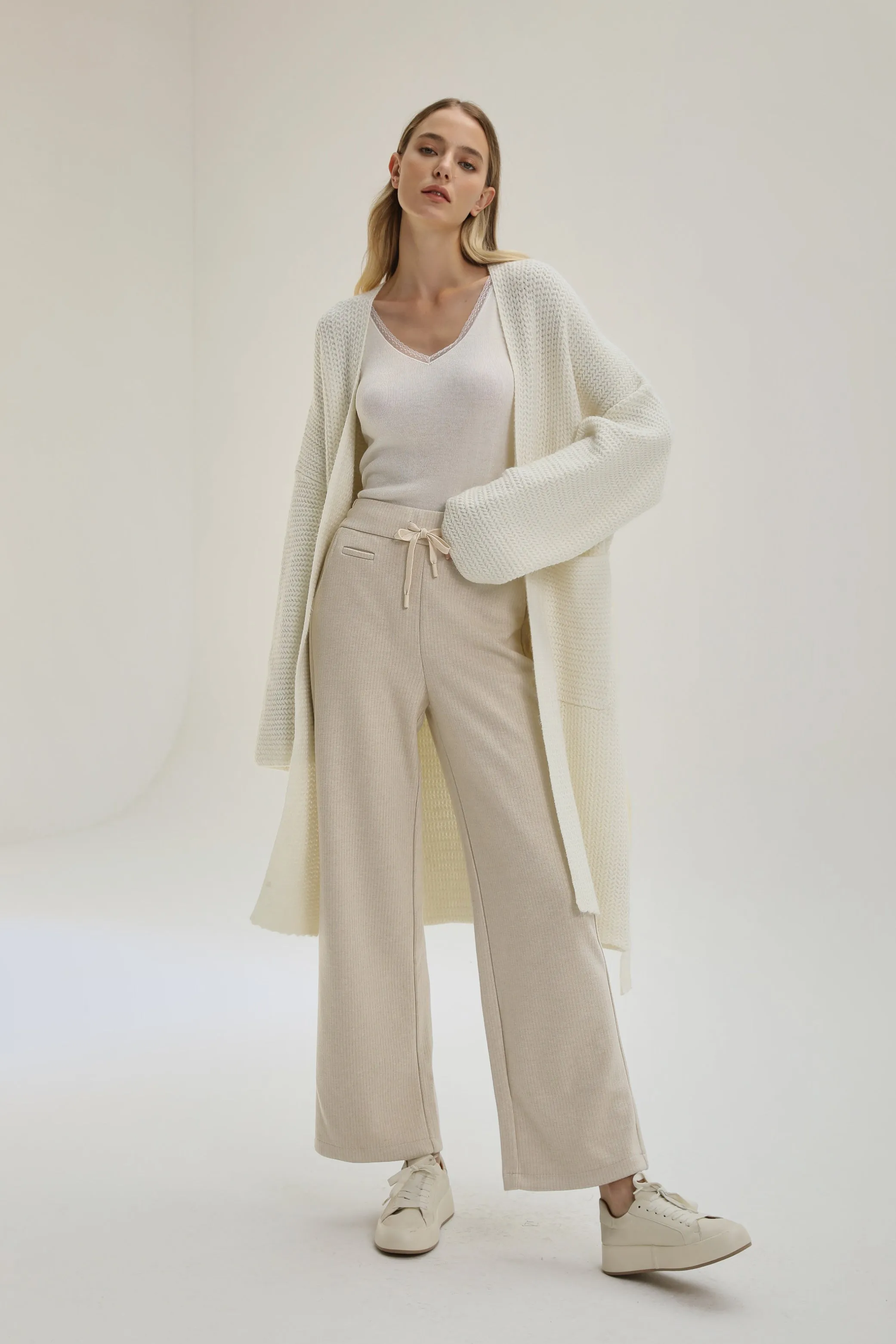 Upscale Wool Blend Knit Cardigan