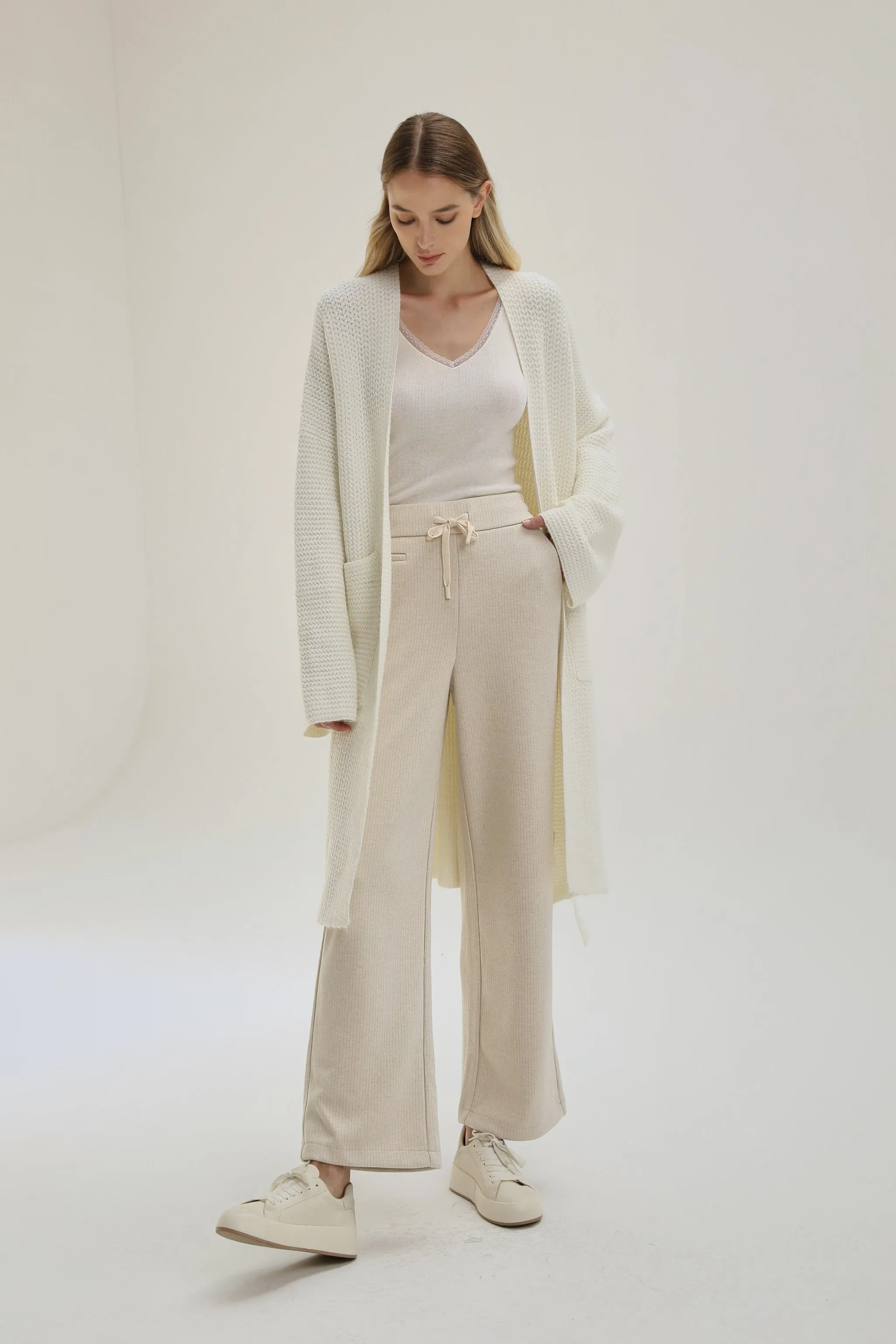 Upscale Wool Blend Knit Cardigan