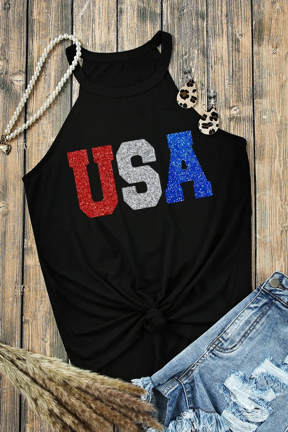 USA Grecian Neck Cami Tank