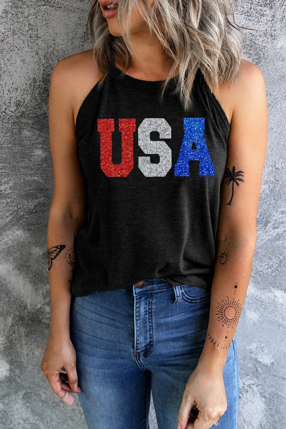 USA Grecian Neck Cami Tank