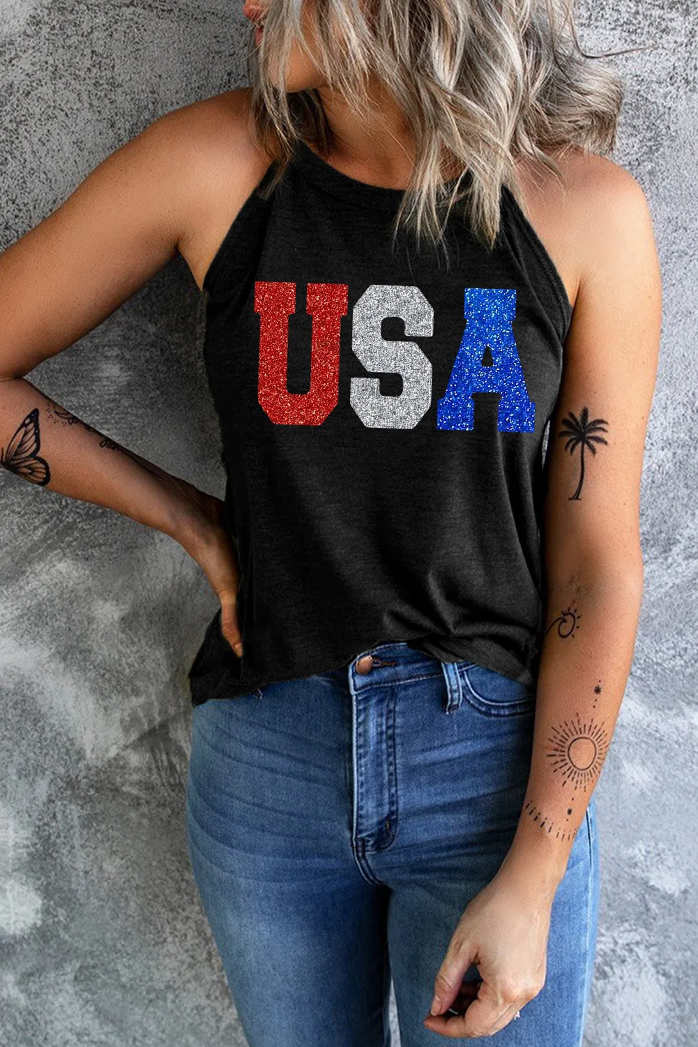 USA Grecian Neck Cami Tank